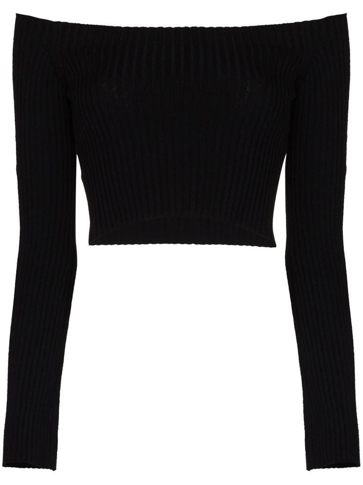 Chloe Black Off Shoulder Knit Top (pre-owned)