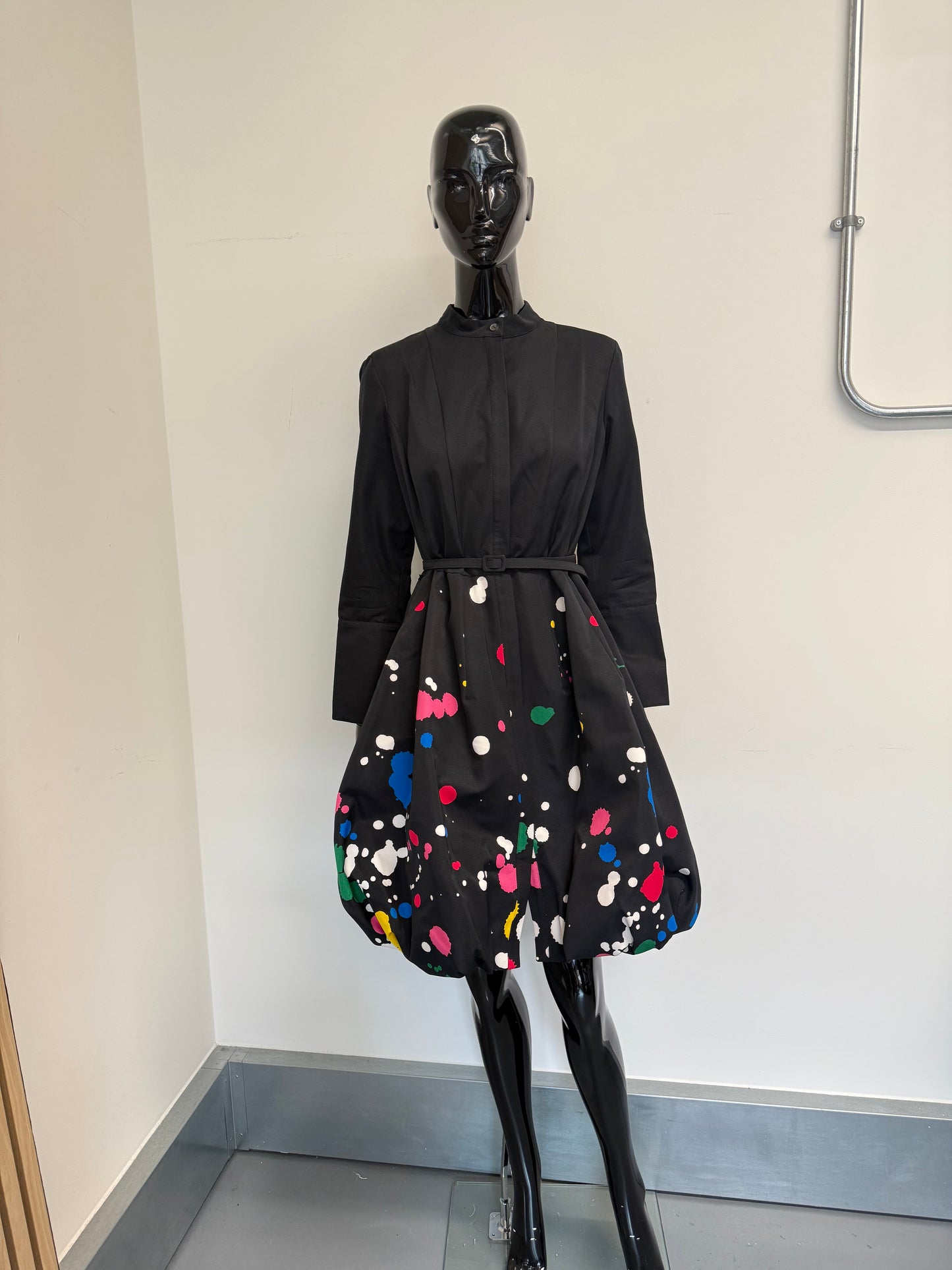 Oscar De La Renta puff paint splat knee length dress (pre-owned)