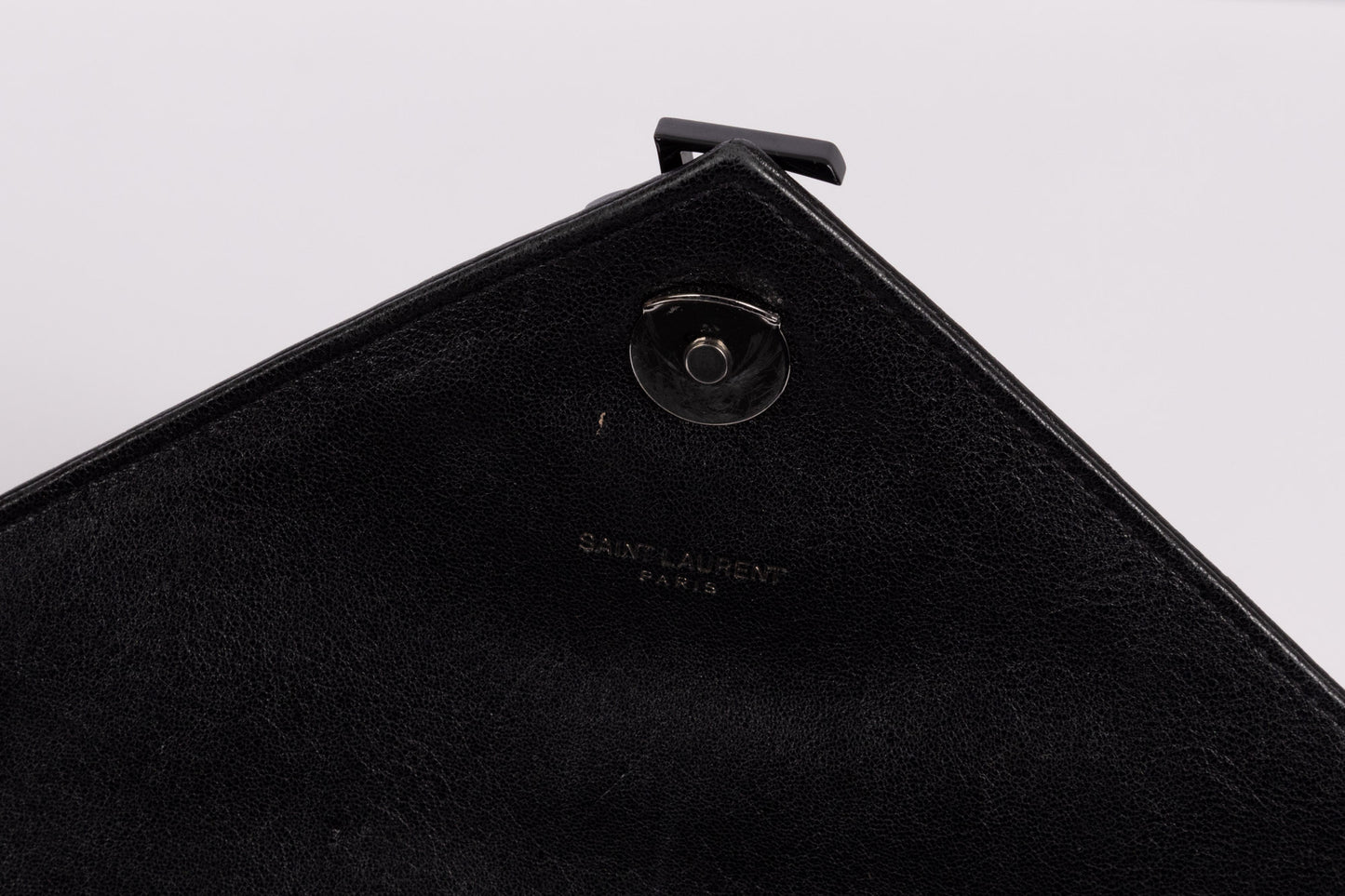 Saint Laurent black college quilted leather bag (pre-owned)