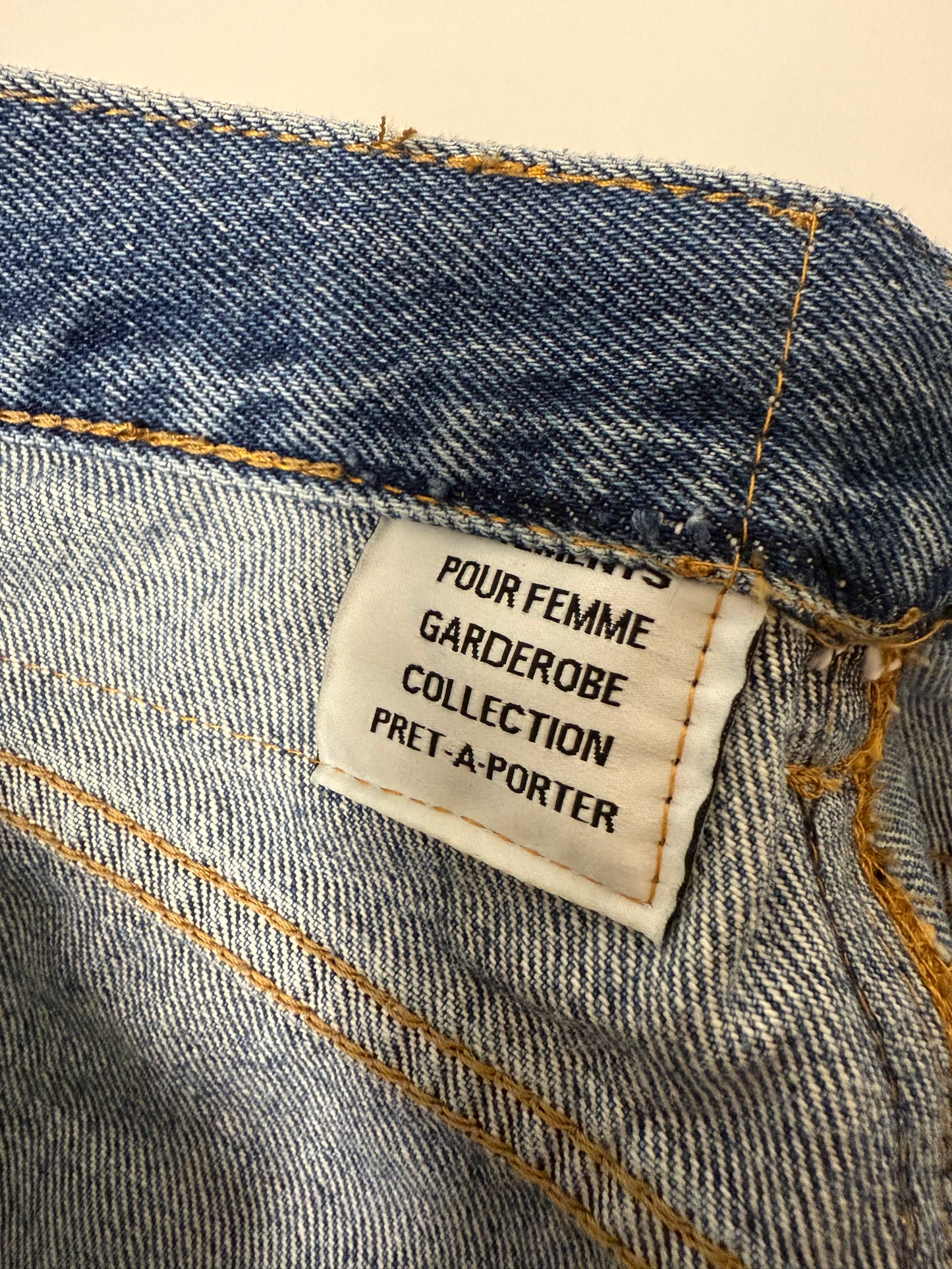 Vetements crystal logo denim jeans (pre-owned)