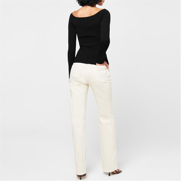 Khaite cream straight leg jeans (pre-owned)