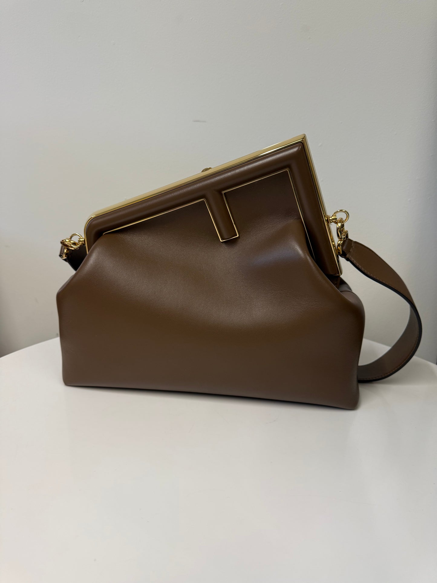 Fendi first brown leather bag (pre-owned)