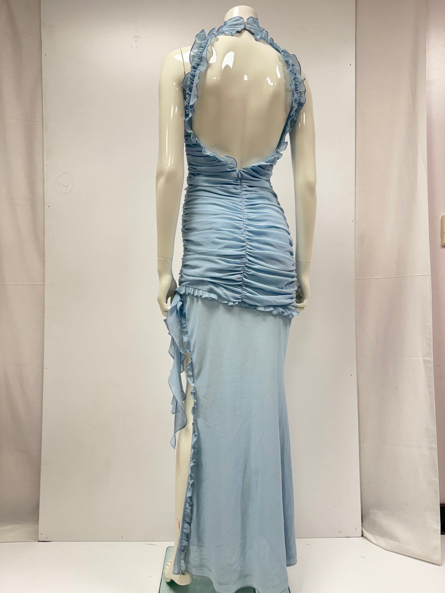 De La Valli Blue waterfall dress (pre-owned)