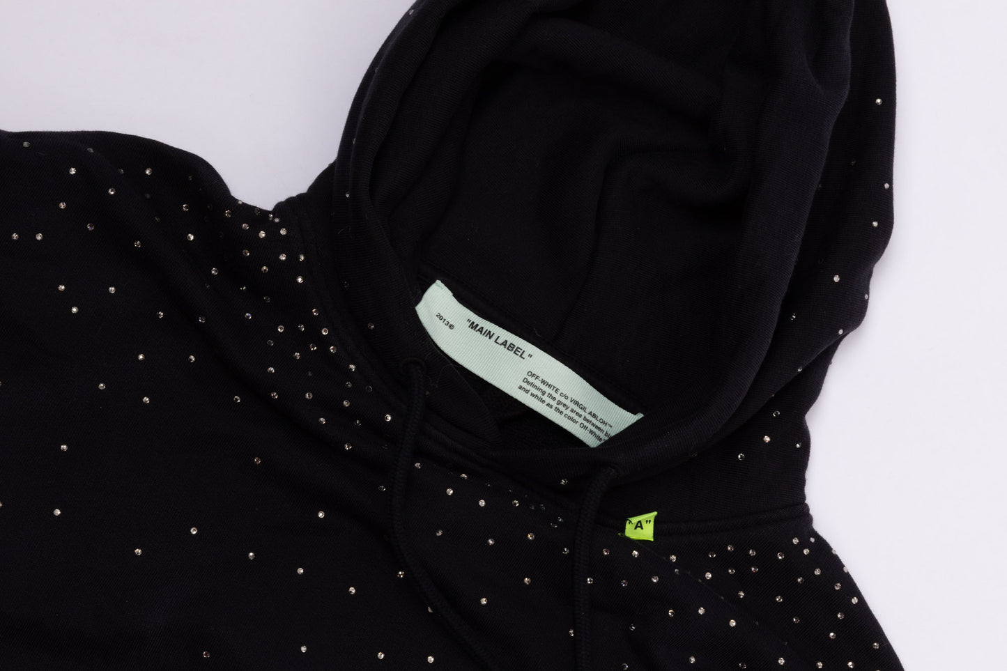 Off-White Ombre Embellished Cotton Jersey Hoodie (pre-owned)