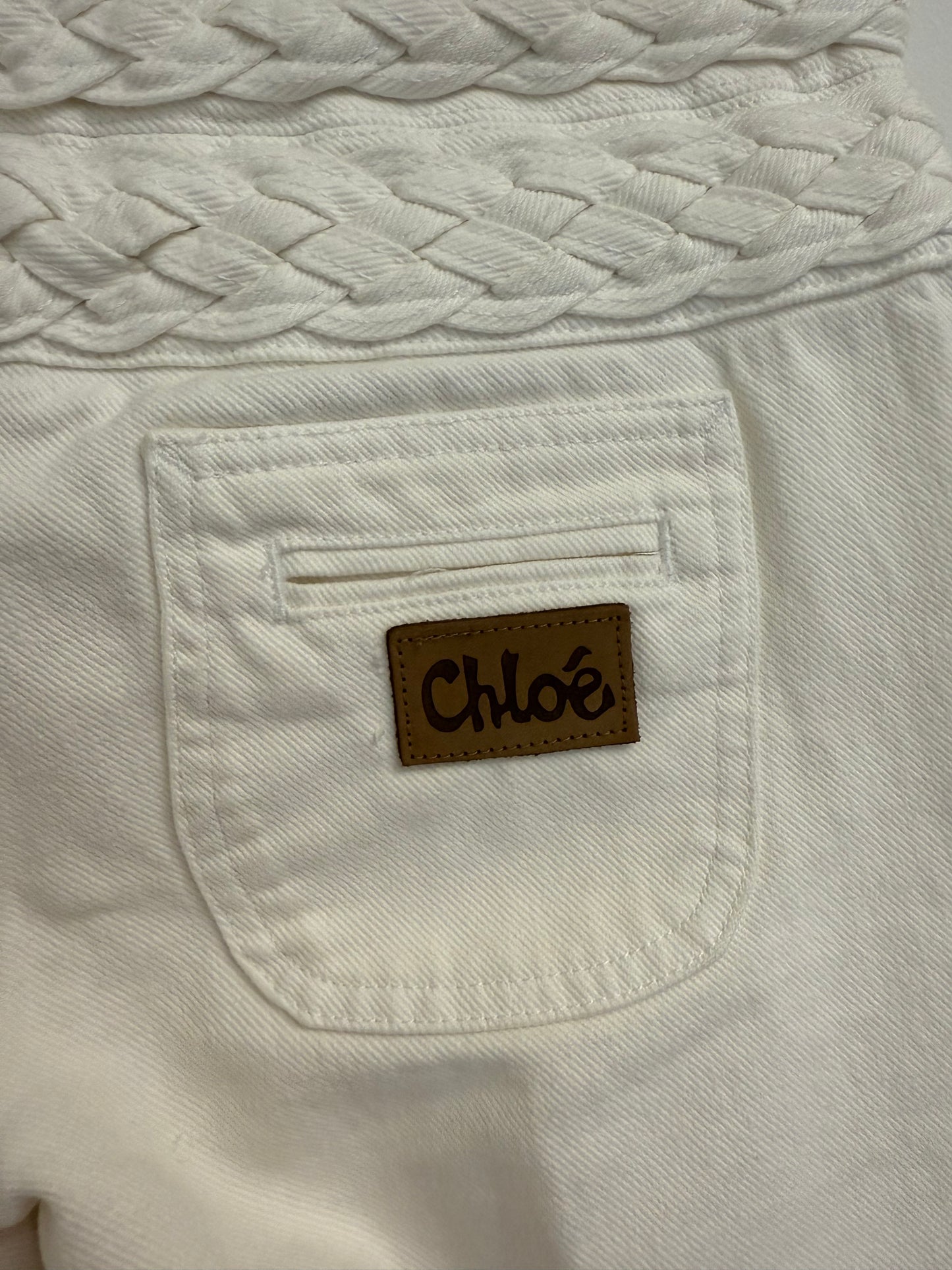 Chloe White braided jeans (pre-owned)