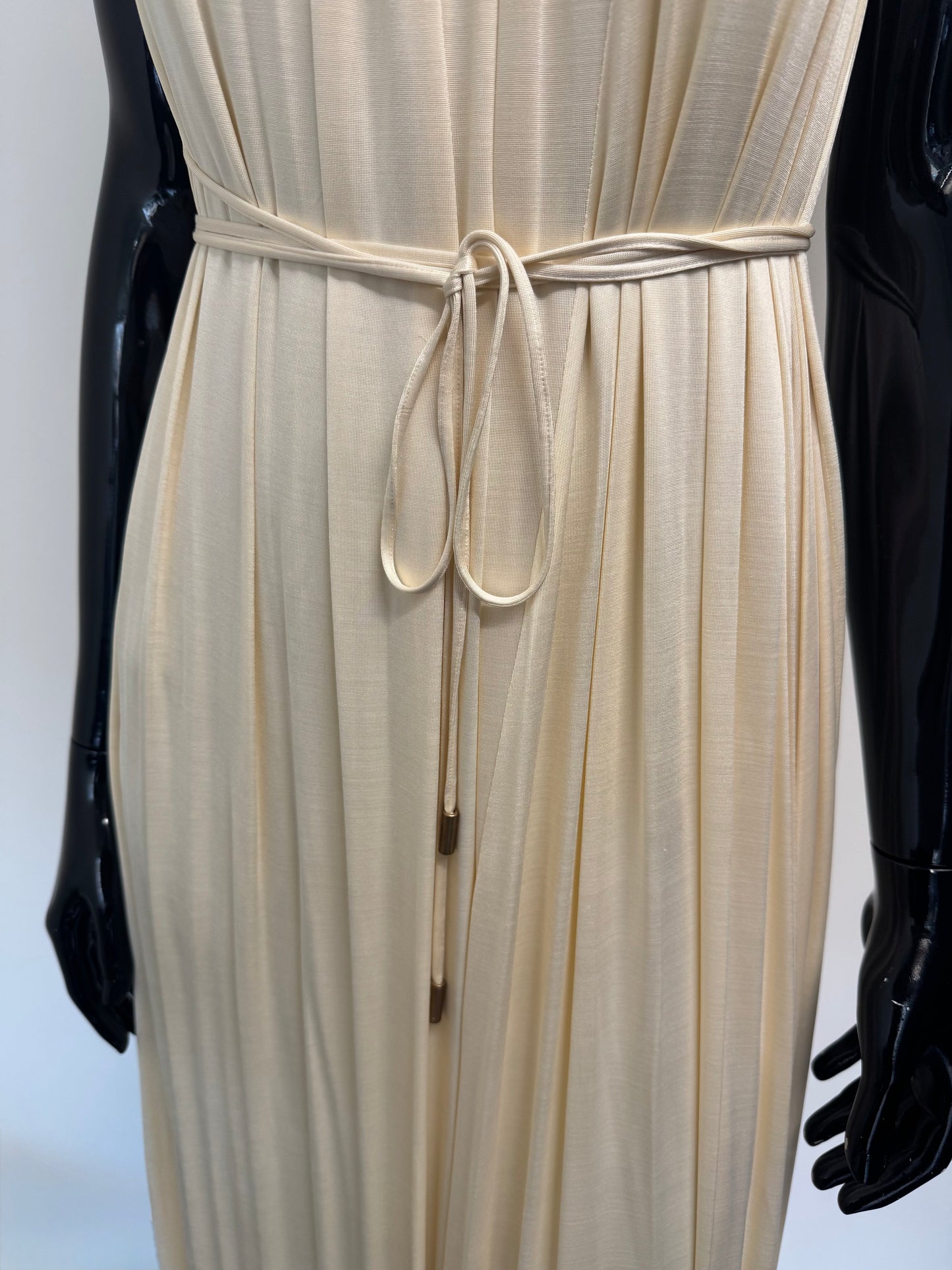 Matthew Williamson Cream slinky maxi dress (pre-owned)
