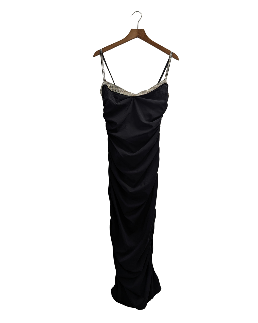 Dolce & Gabbana black crystal mid length dress