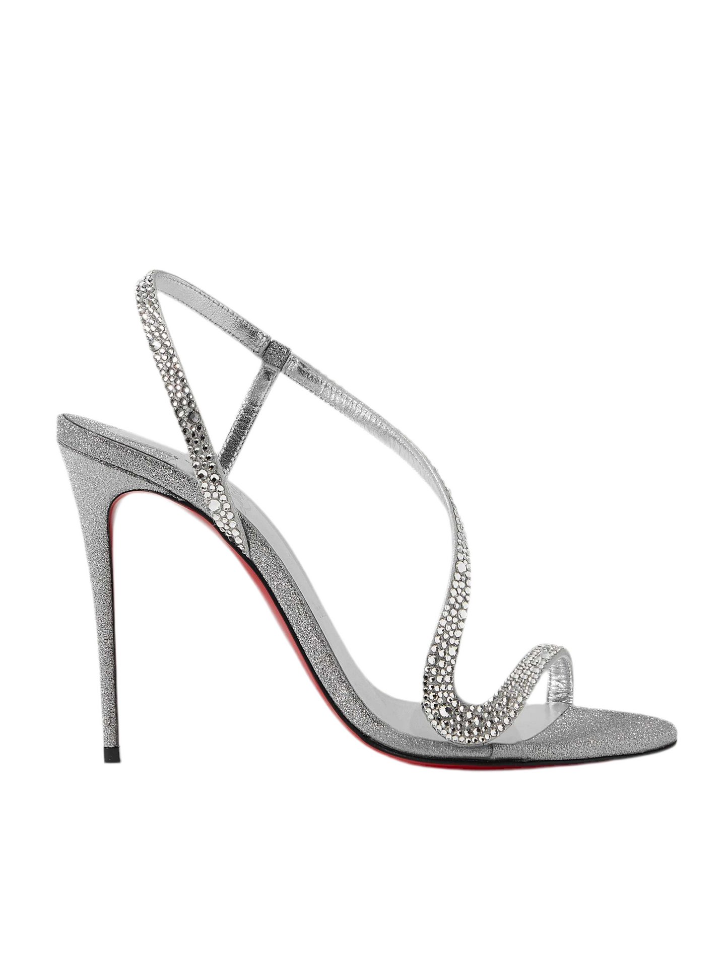 Christian Louboutin Rosalie Strass 100 embellished glittered leather sandals (pre-owned)