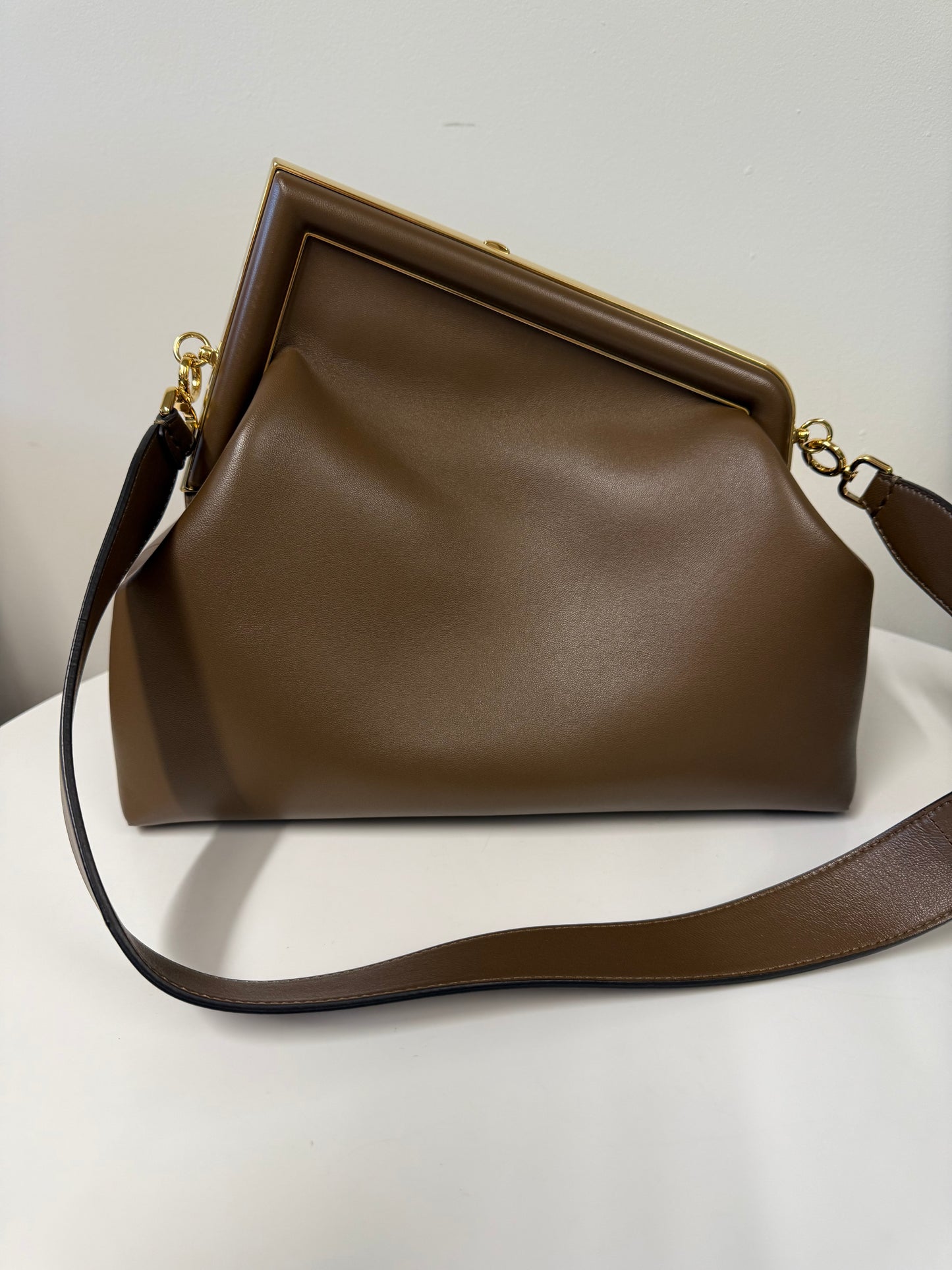 Fendi first brown leather bag (pre-owned)