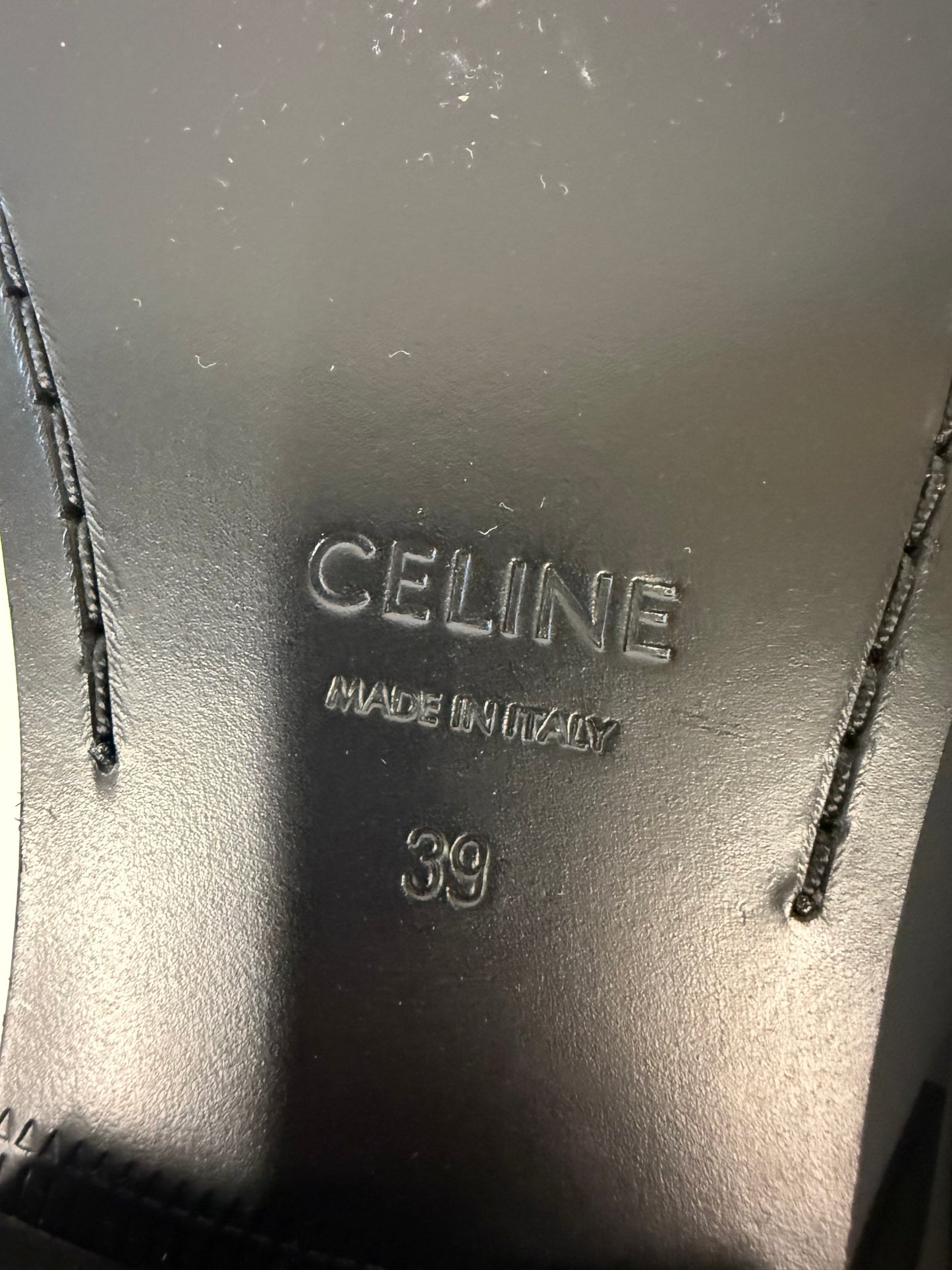 Celine luco triomophe black loafers (pre-owned)