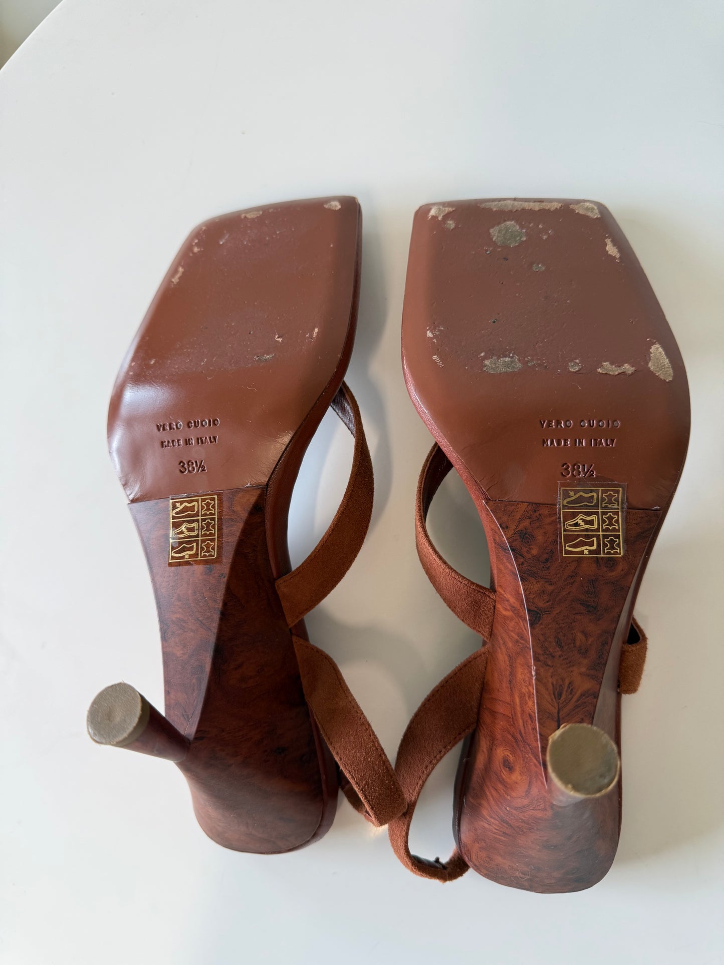 Gia / RHW natural wood and leather sandals (pre-owned)