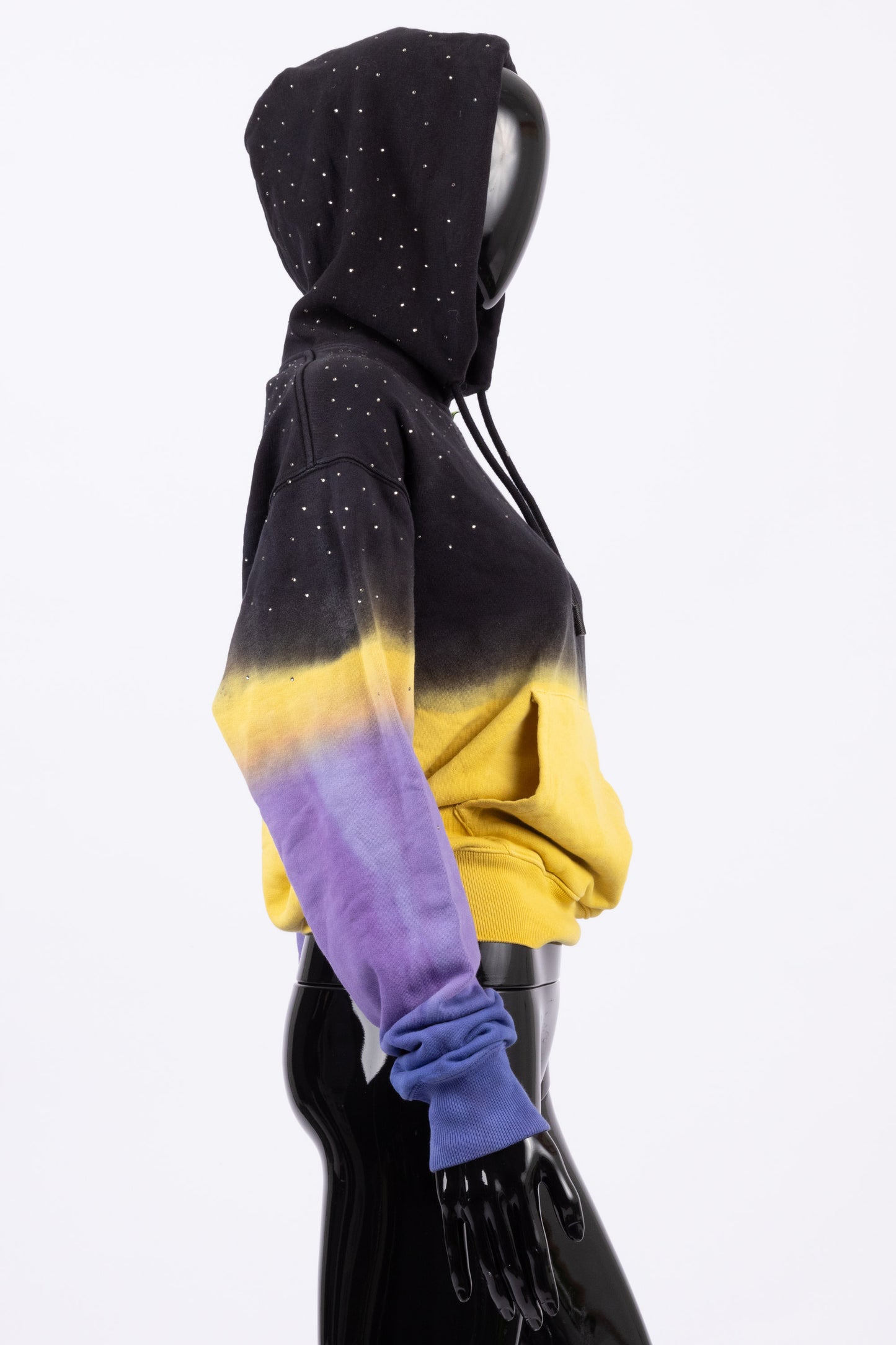 Off-White Ombre Embellished Cotton Jersey Hoodie (pre-owned)