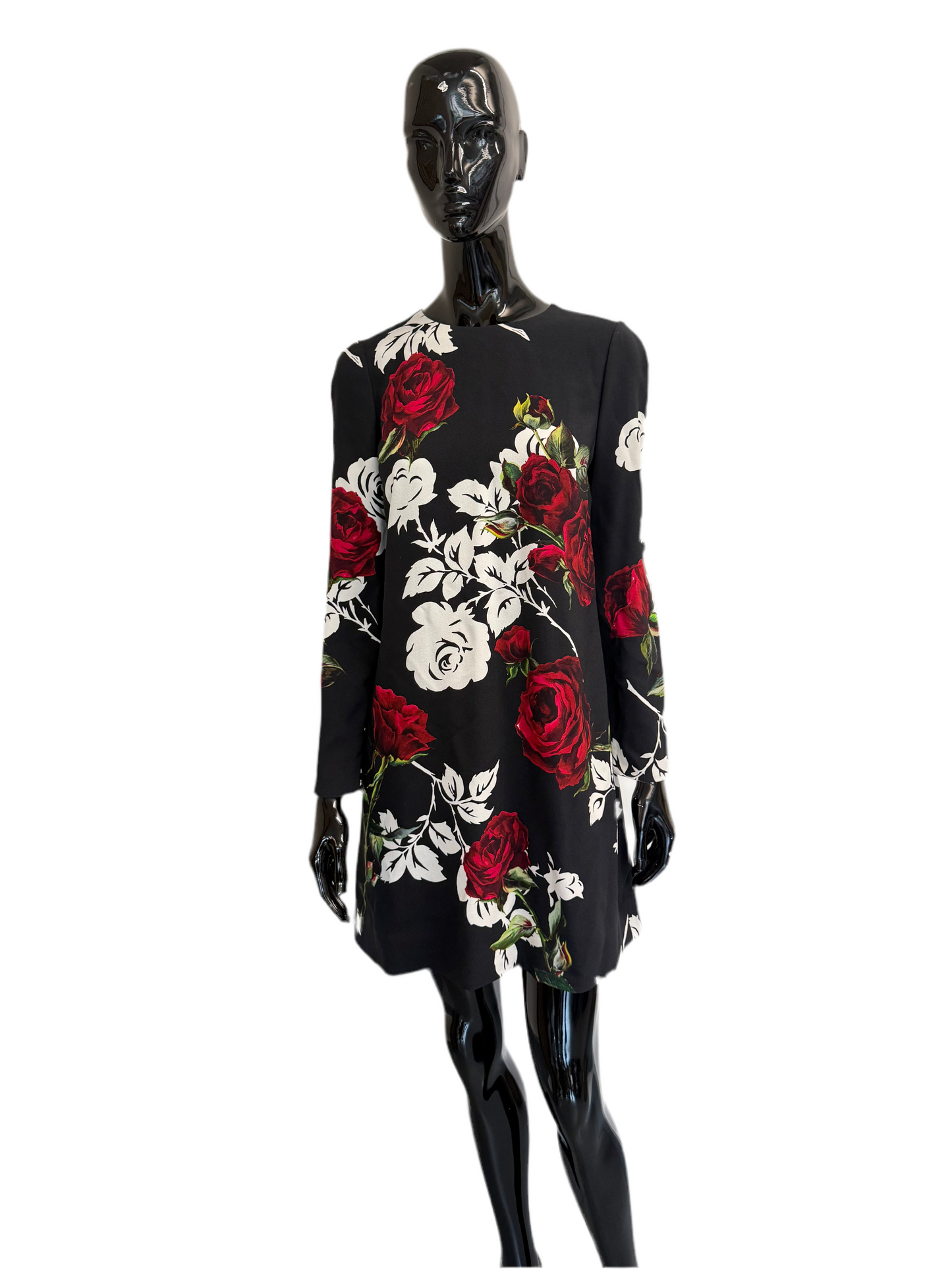 Dolce and Gabbana rose print shift dress (pre-owned)