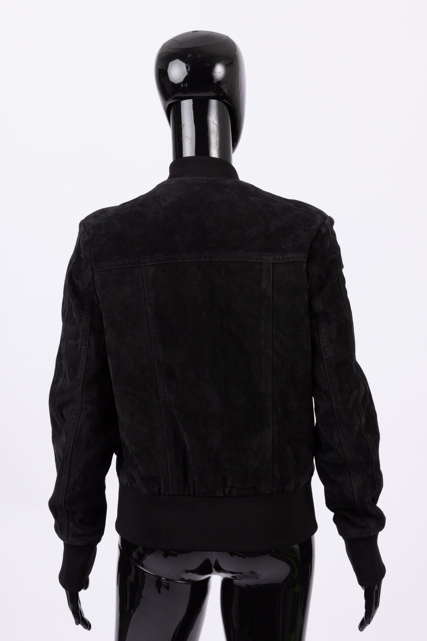 Balmain suede leather bomber jacket (pre-owned)