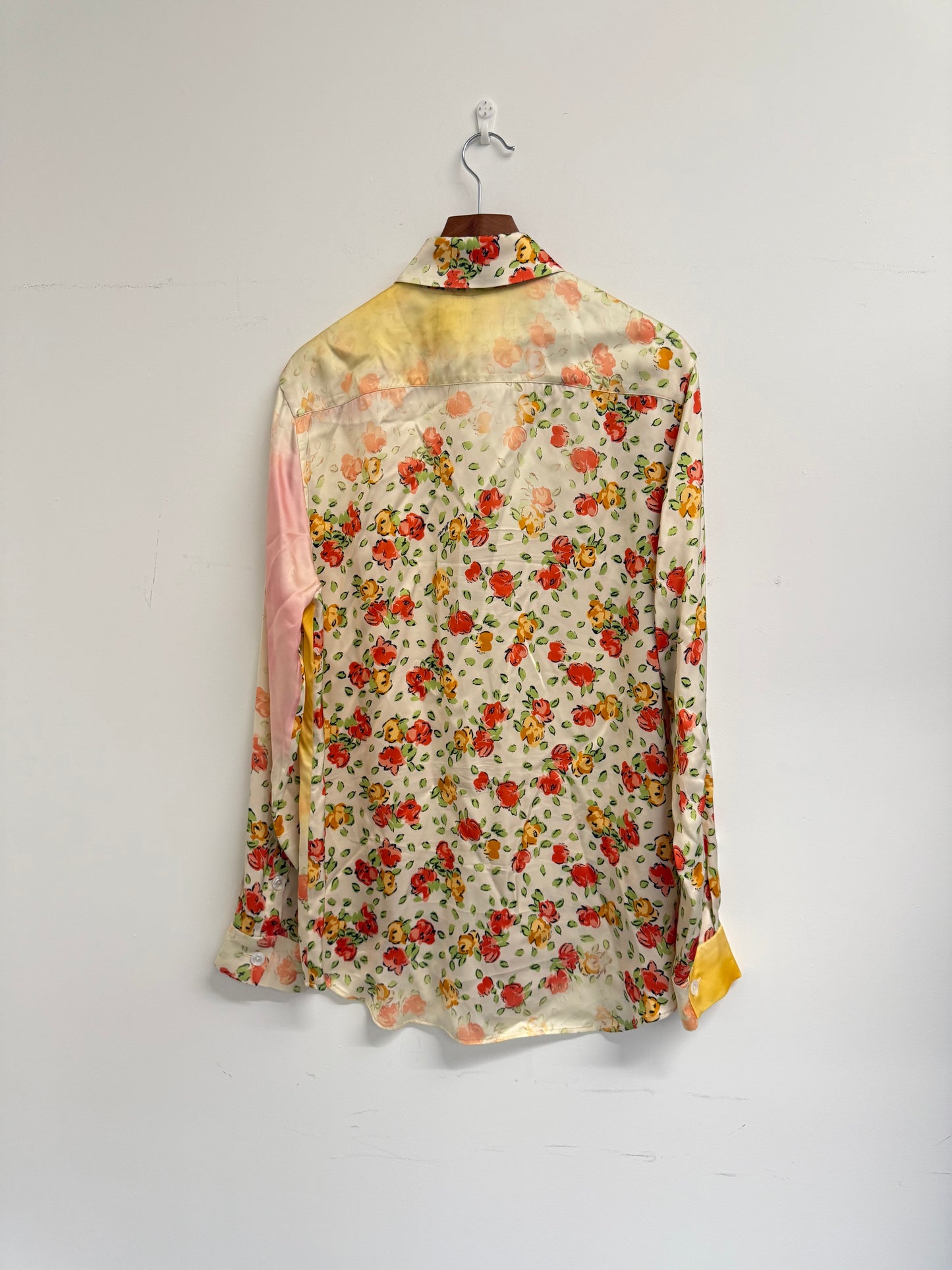 Marni oversize satin floral shirt (pre-owned)