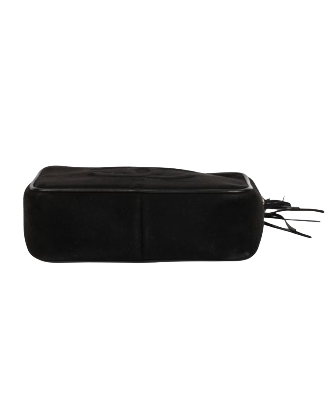 Chanel Black Quilted Suede & Lambskin Leather Vintage Mini Timeless Fringe Camera Bag