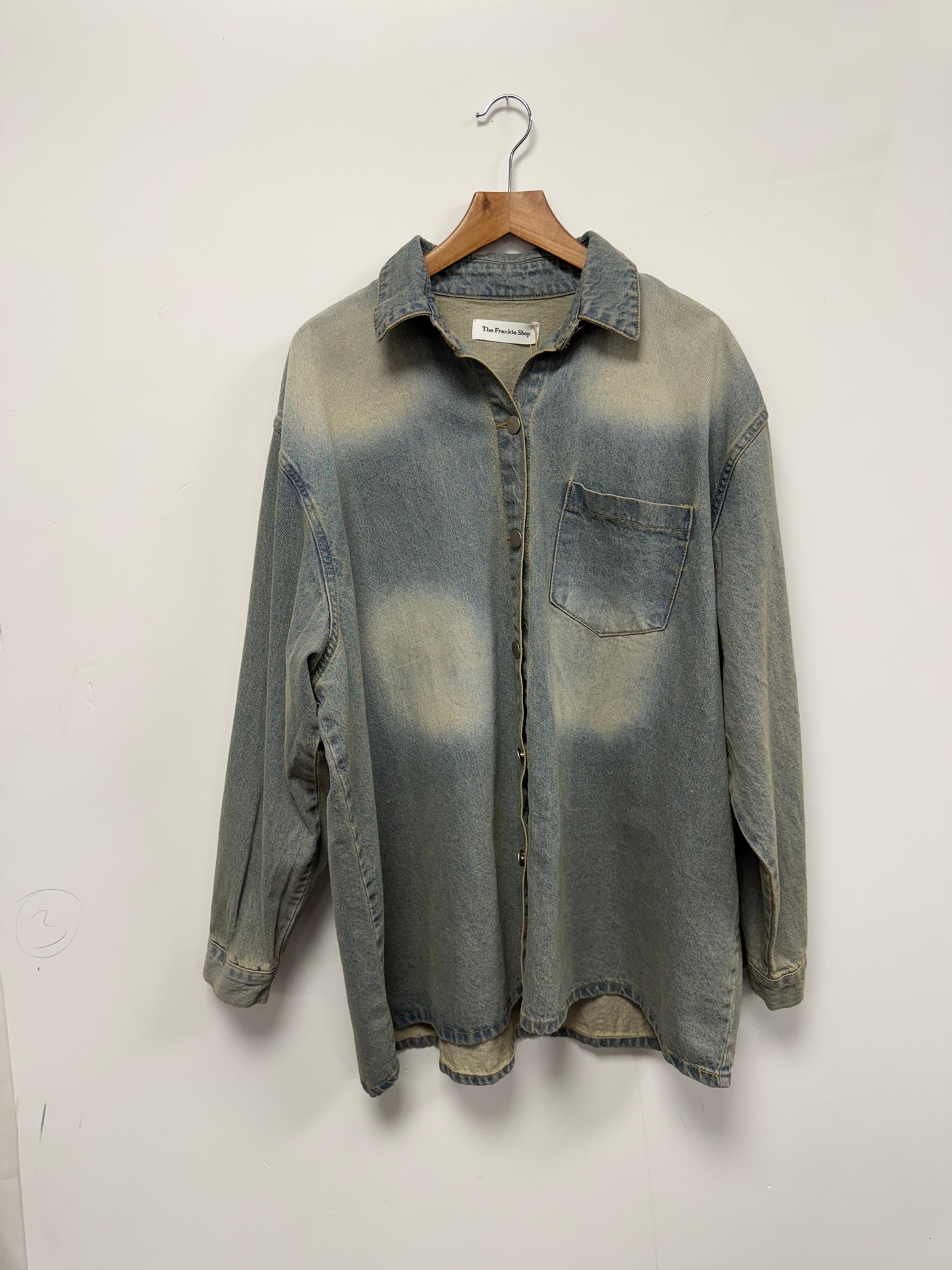 The Frankie Shop Nevada denim shirt light wash (pre-owned)