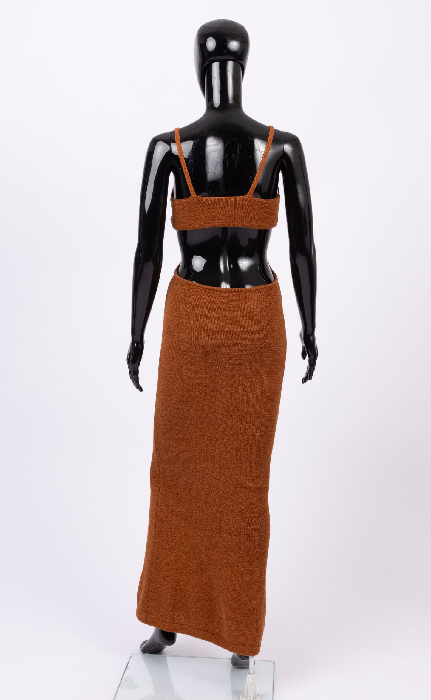 Cult Gaia Serita Cutout Cotton-blend Maxi Dress In Red,orange (pre-owned)