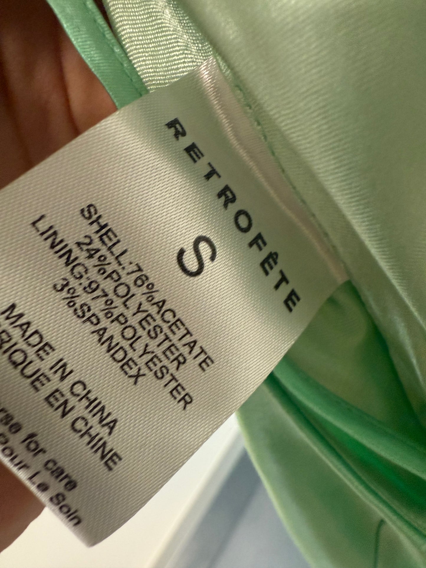 Retrofete green nyssa dress (pre-owned)