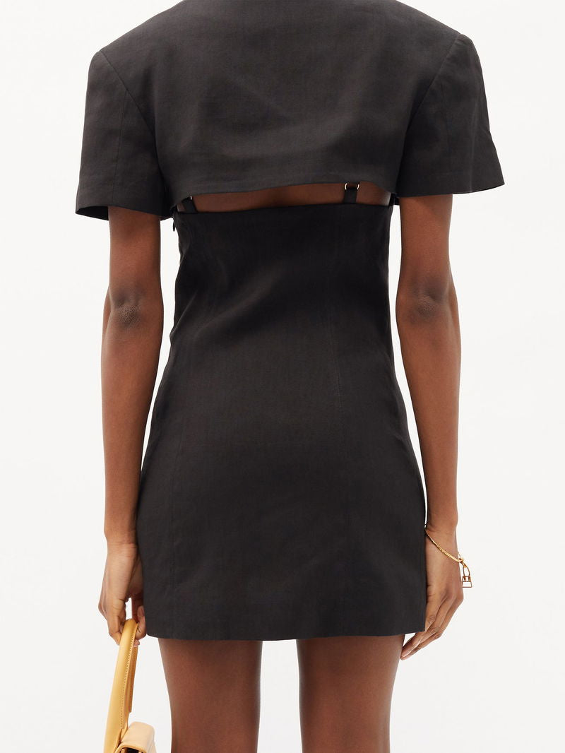 Jacquemus Gardian Cropped-Blazer Mini Dress (pre-owned)