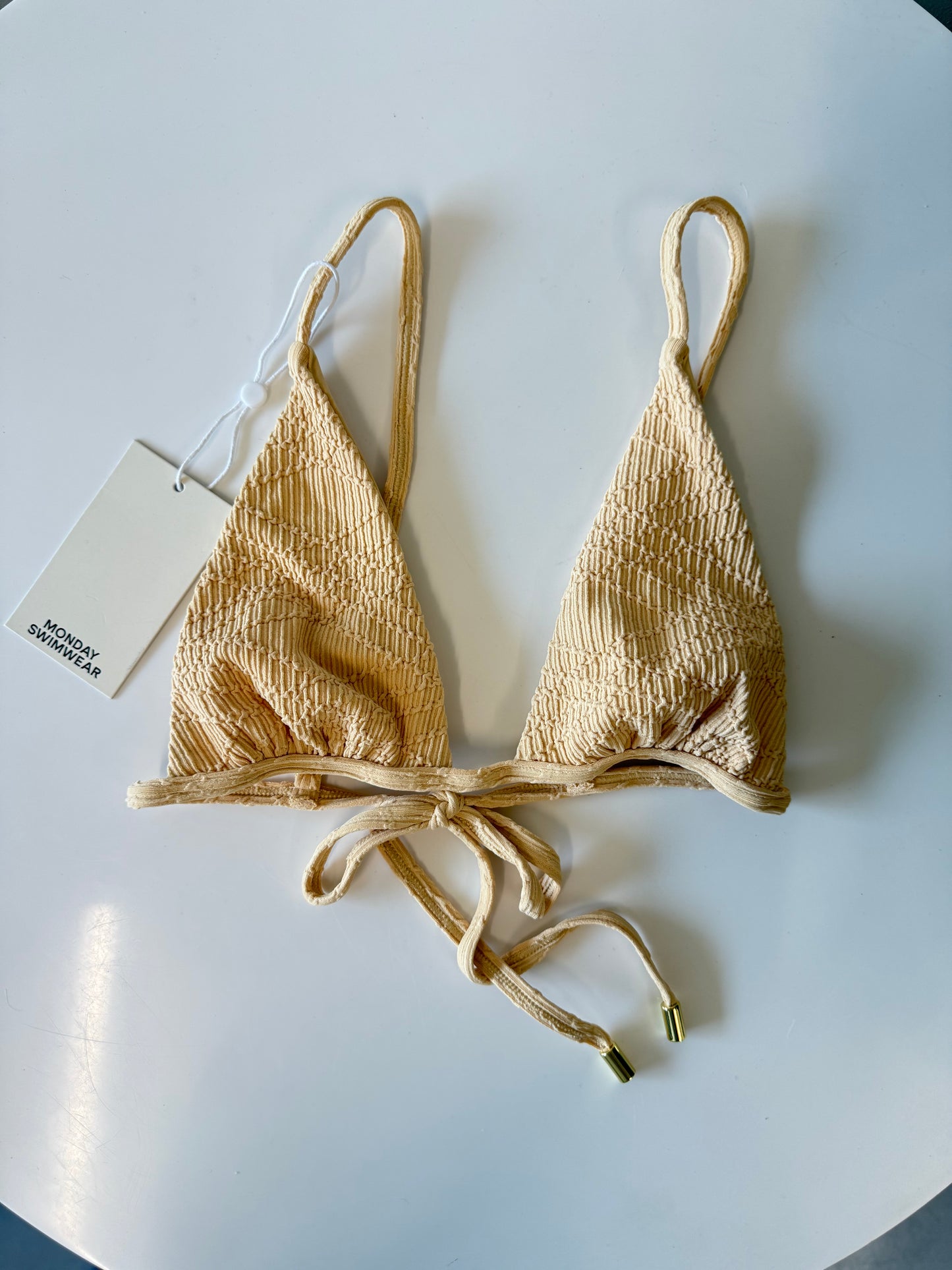 Monday swim Barbados top raffia (pre-owned)
