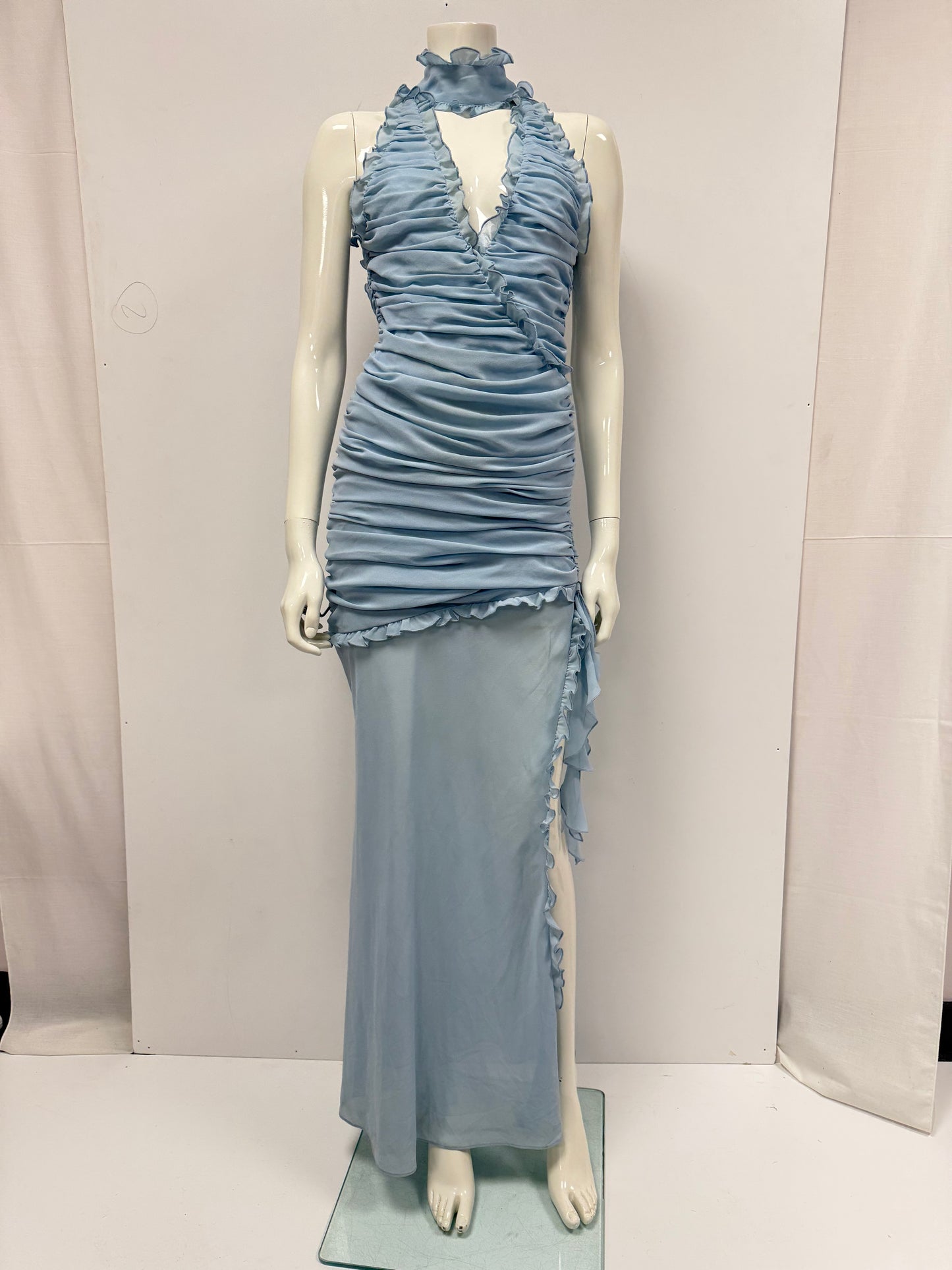 De La Valli Blue waterfall dress (pre-owned)