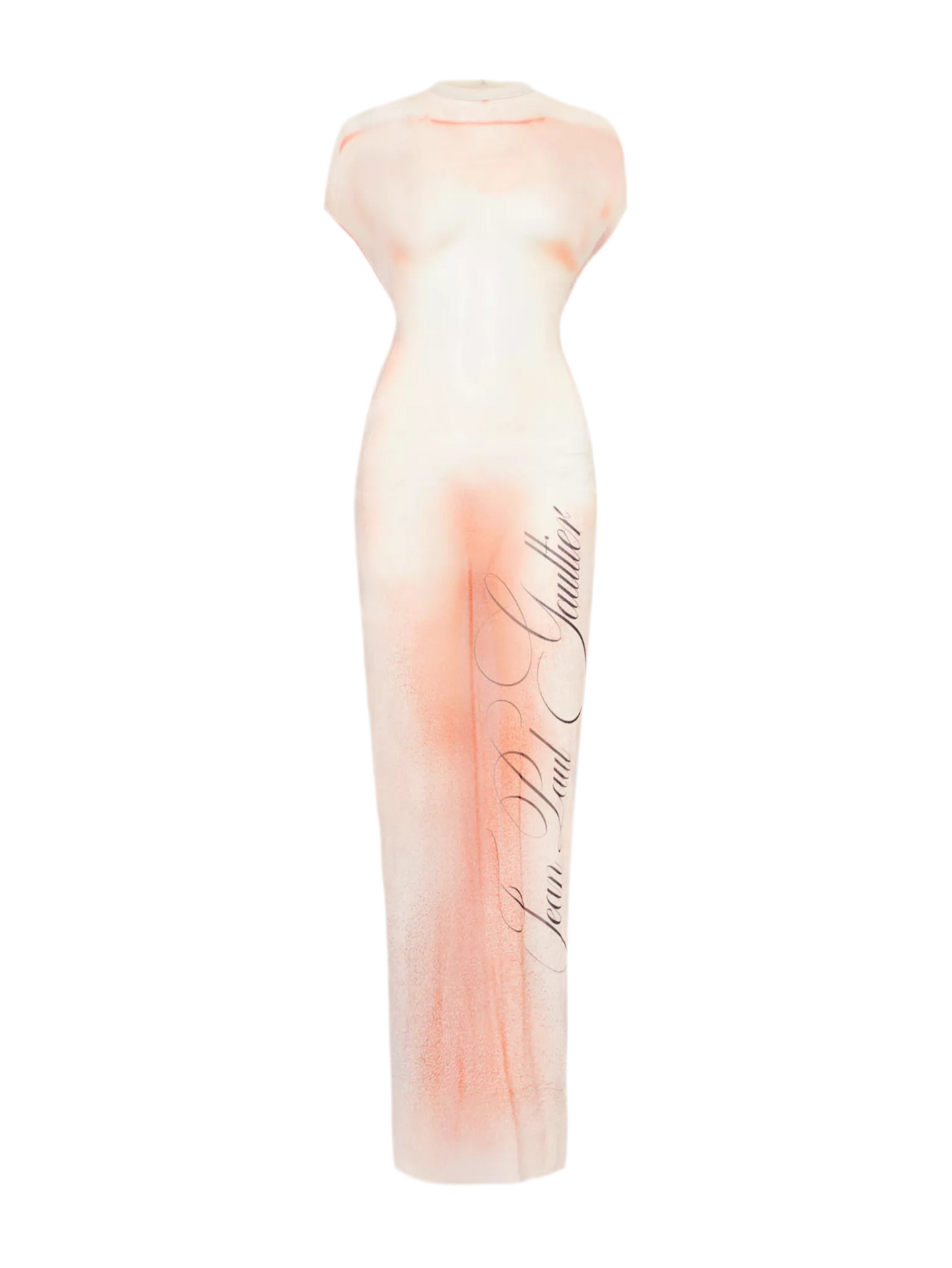 Jean Paul Gaultier sheer le classique printed maxi dress (pre-owned)