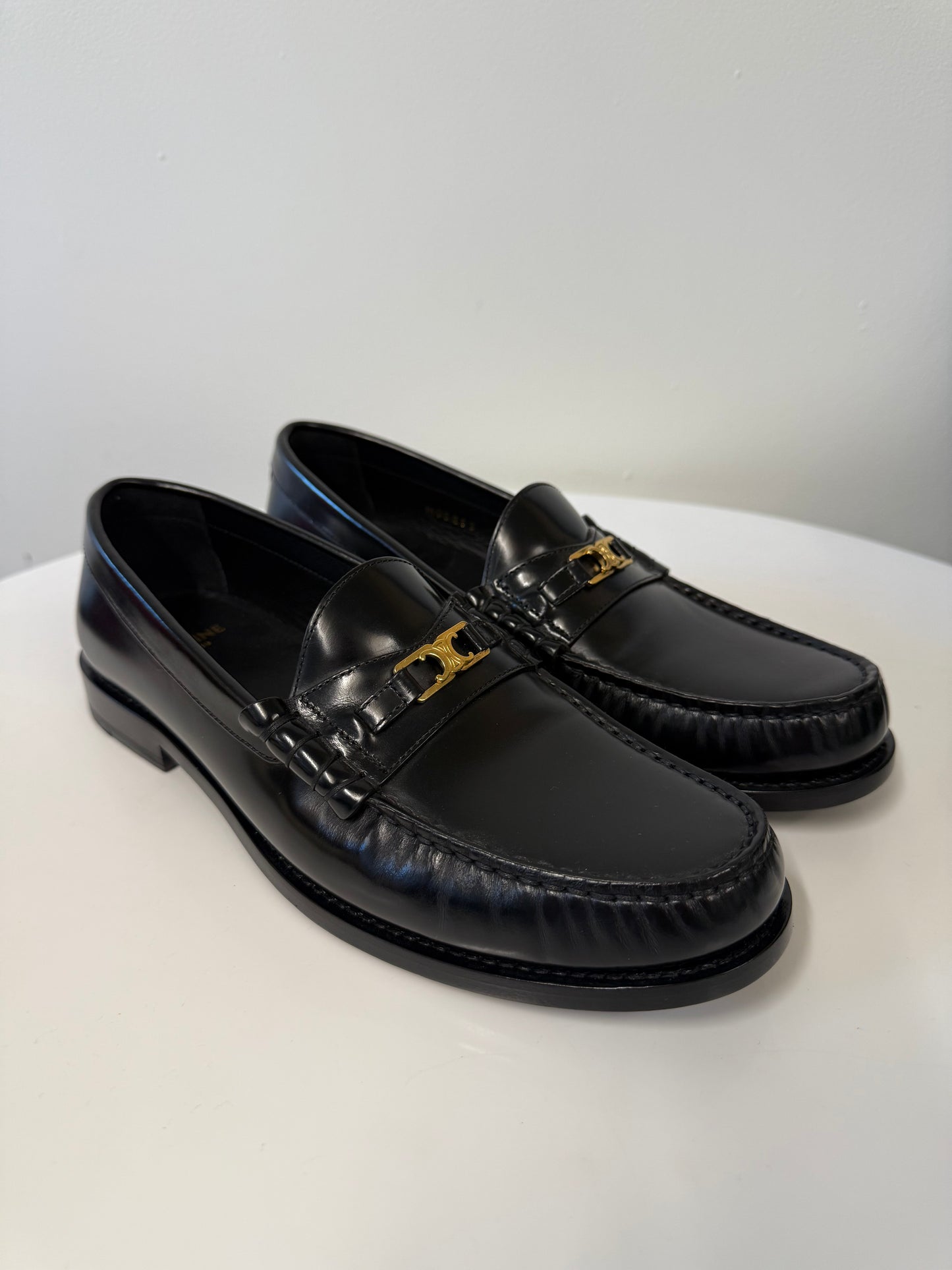 Celine luco triomophe black loafers (pre-owned)