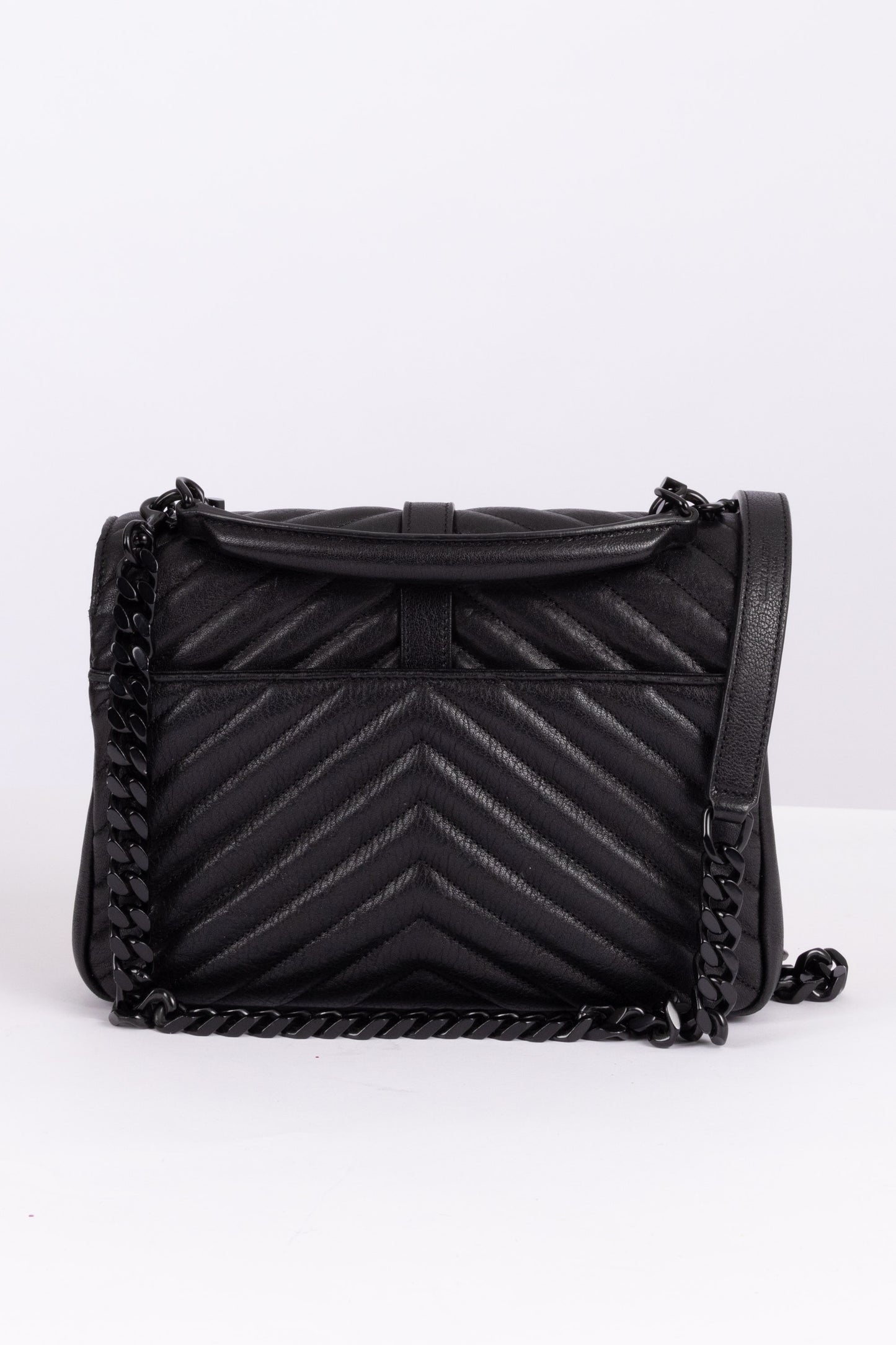 Saint Laurent black college quilted leather bag (pre-owned)