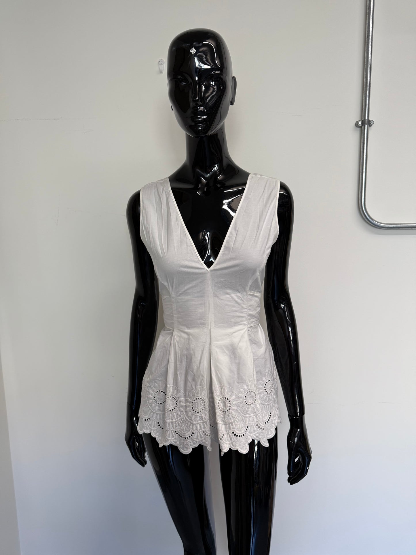 Alberta Ferretti white cotton top (pre-owned)