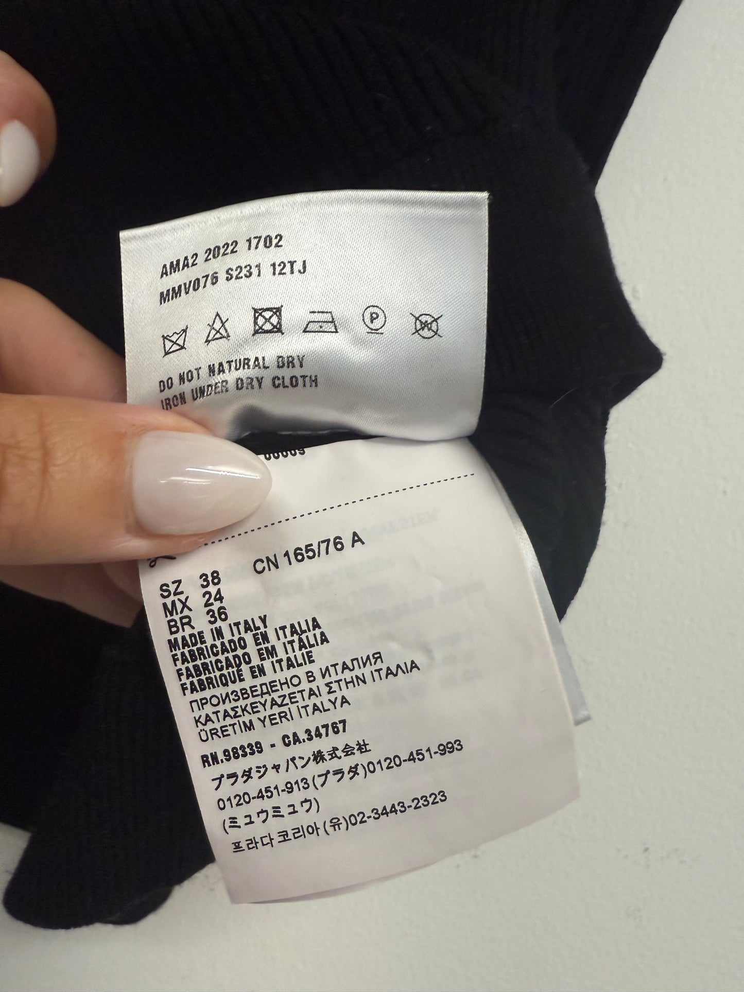 Miu miu viscose crop top (pre-owned)