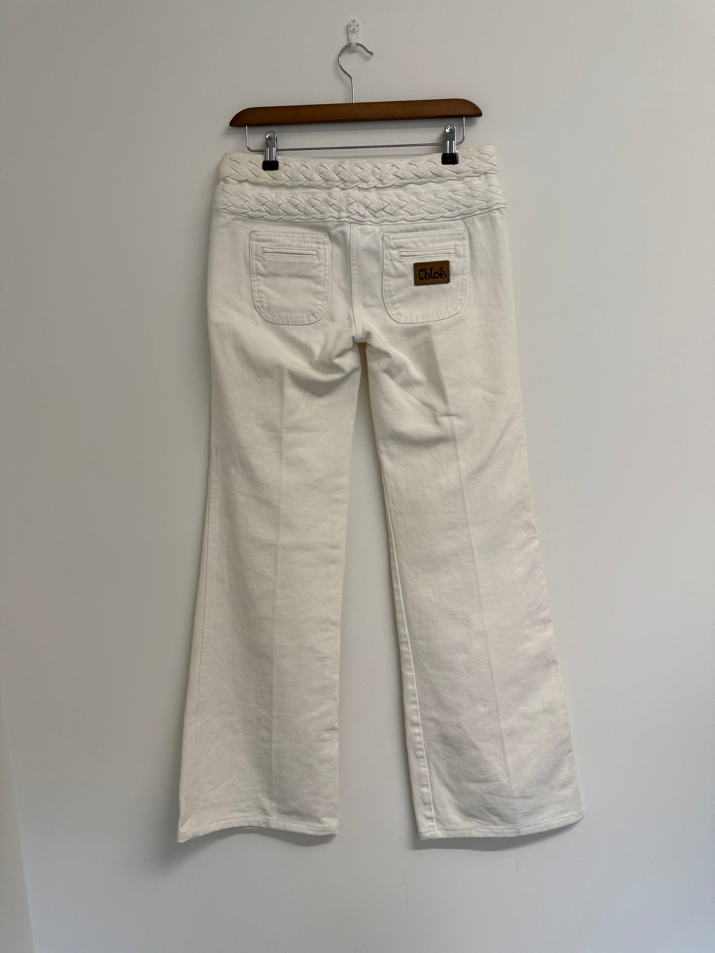 Chloe White braided jeans (pre-owned)