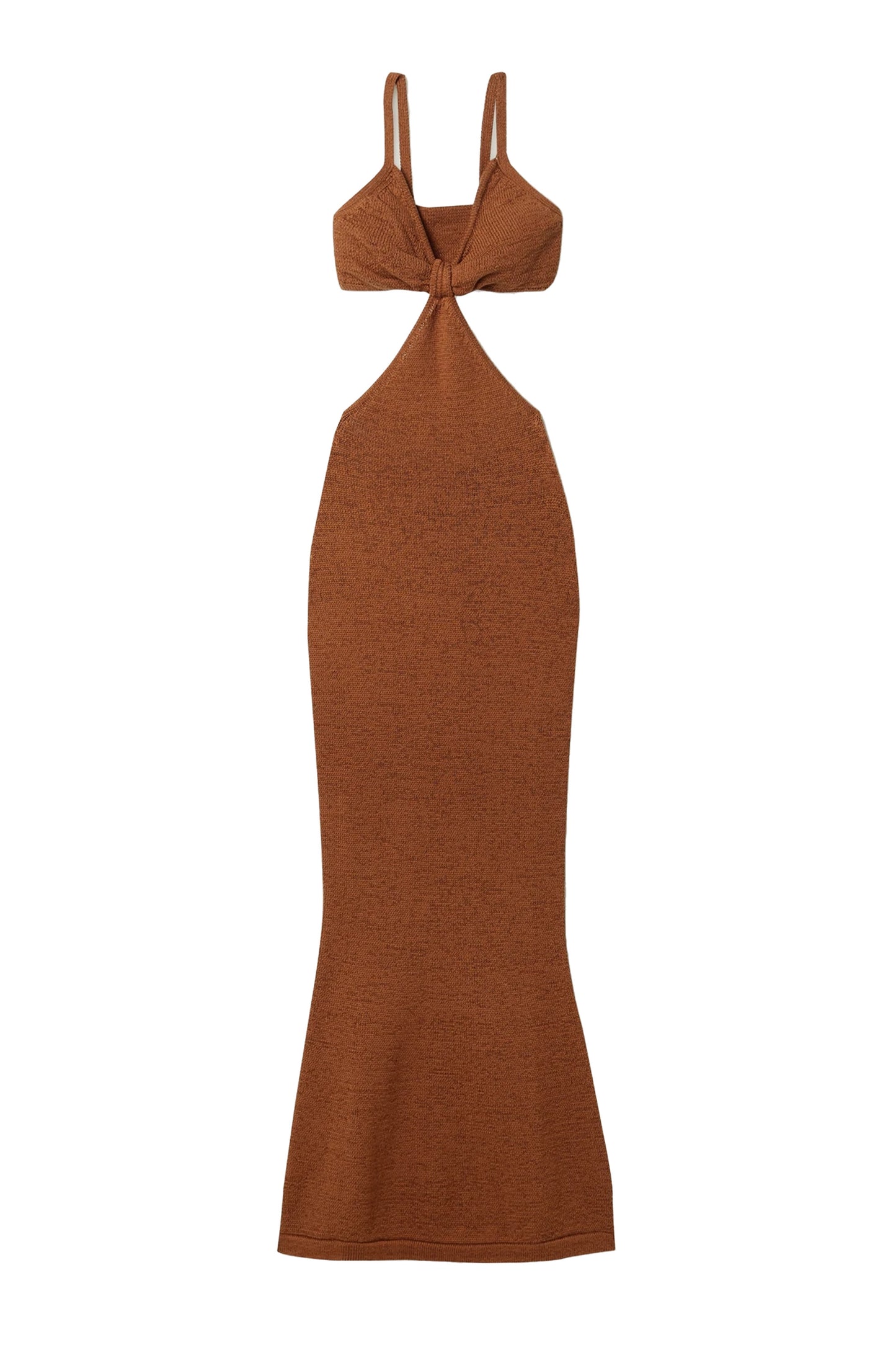 Cult Gaia Serita Cutout Cotton-blend Maxi Dress In Red,orange (pre-owned)