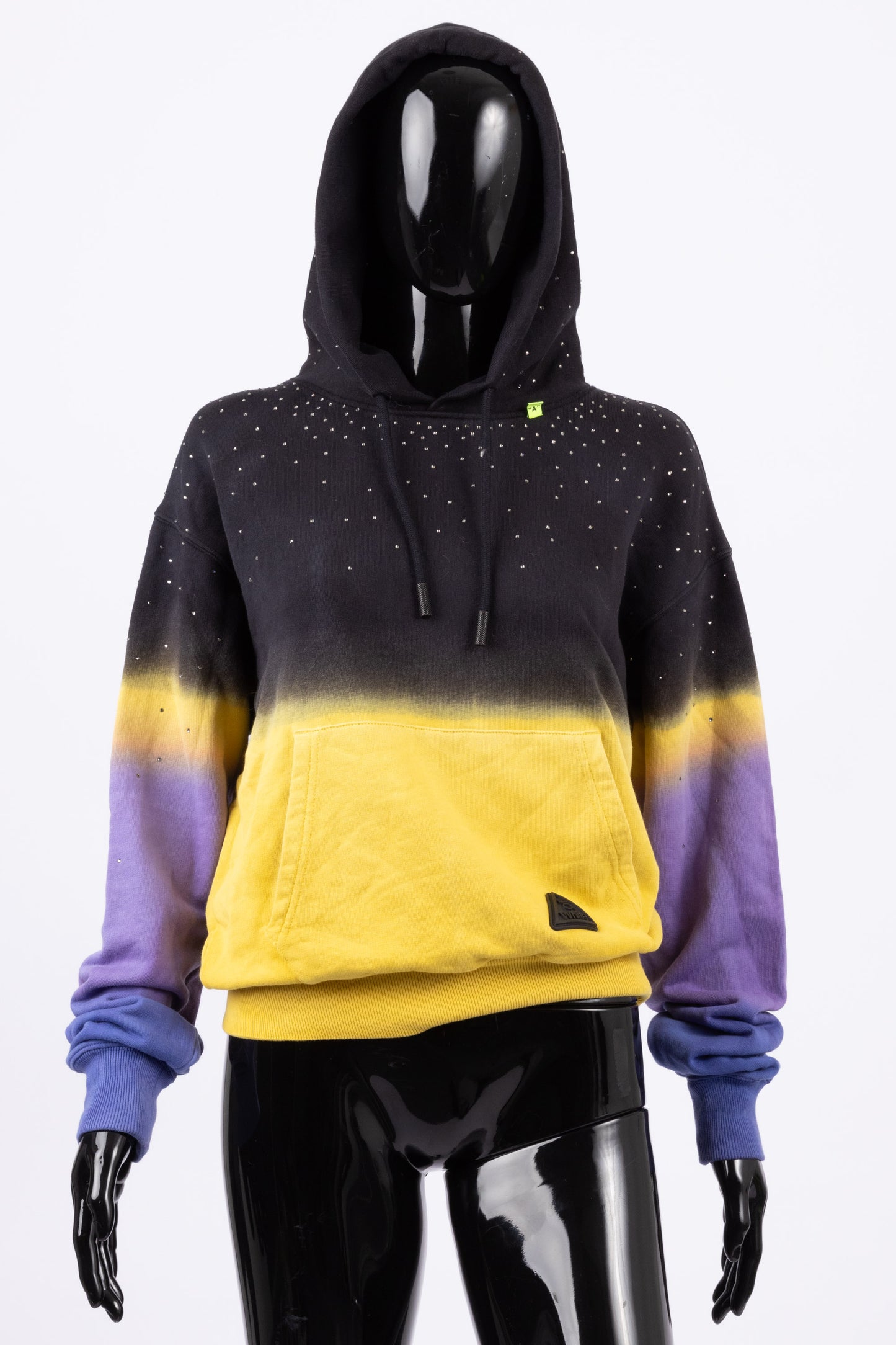 Off-White Ombre Embellished Cotton Jersey Hoodie (pre-owned)
