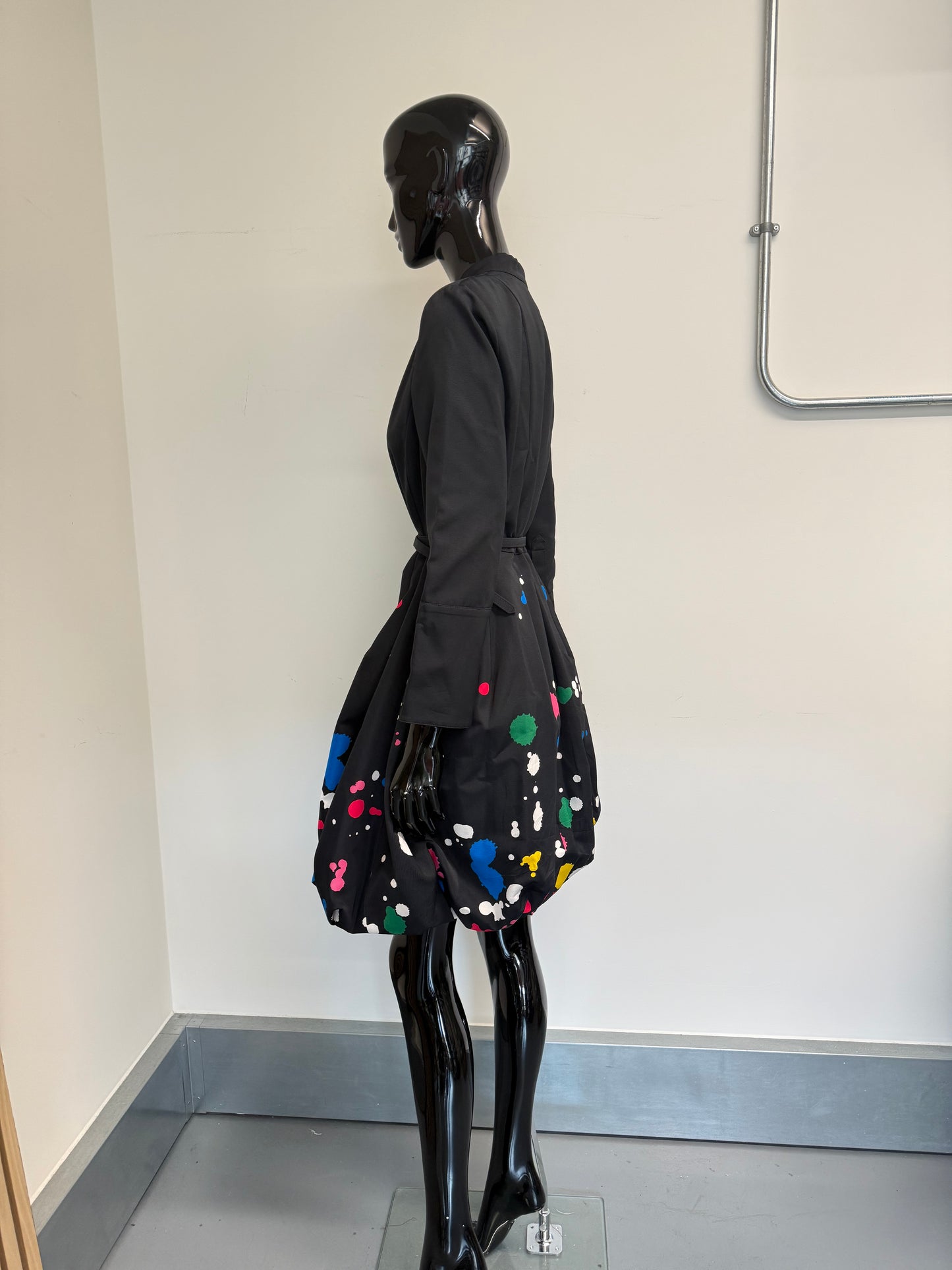 Oscar De La Renta puff paint splat knee length dress (pre-owned)