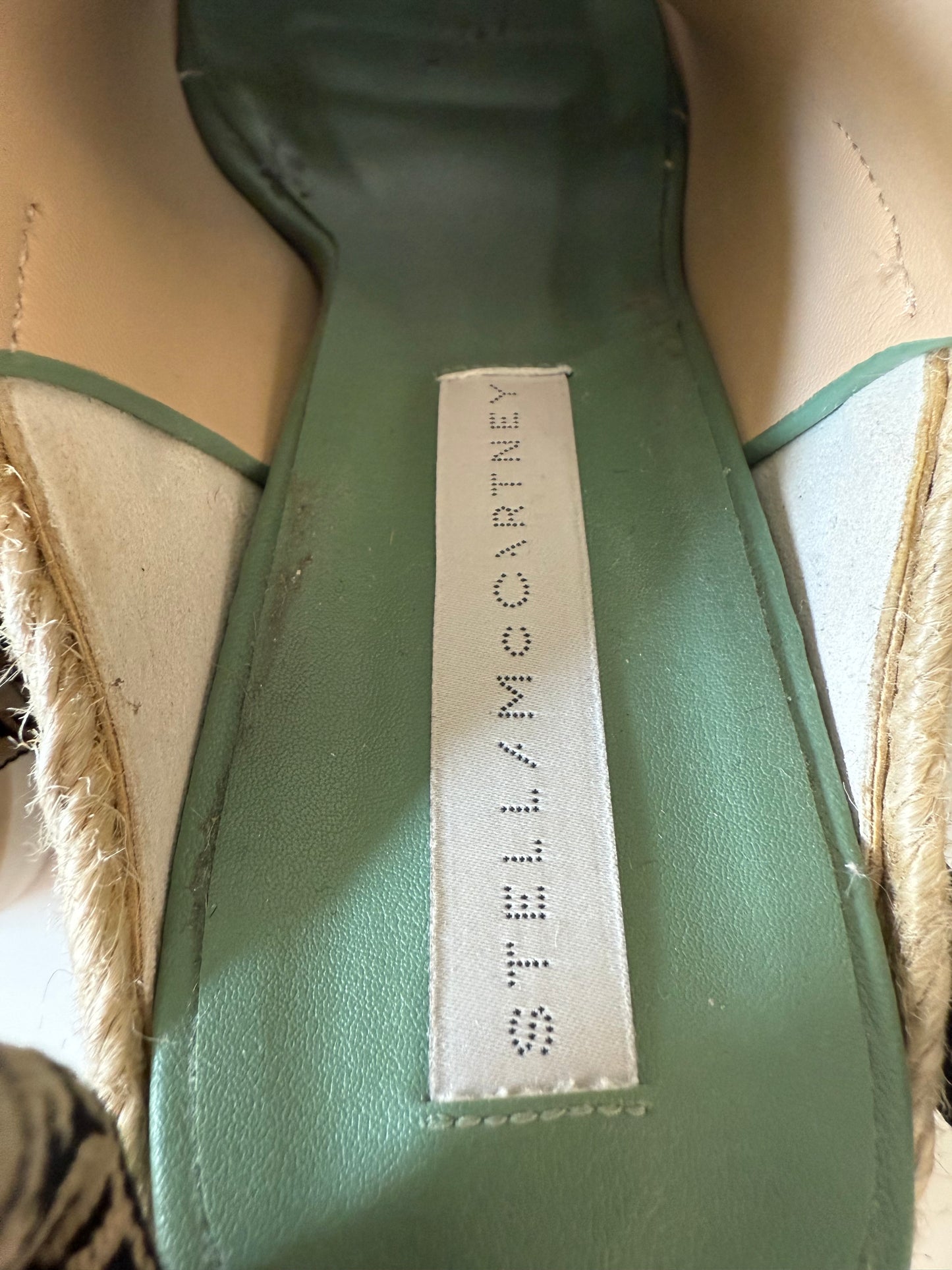 Stella McCartney green tie wedges (pre-owned)