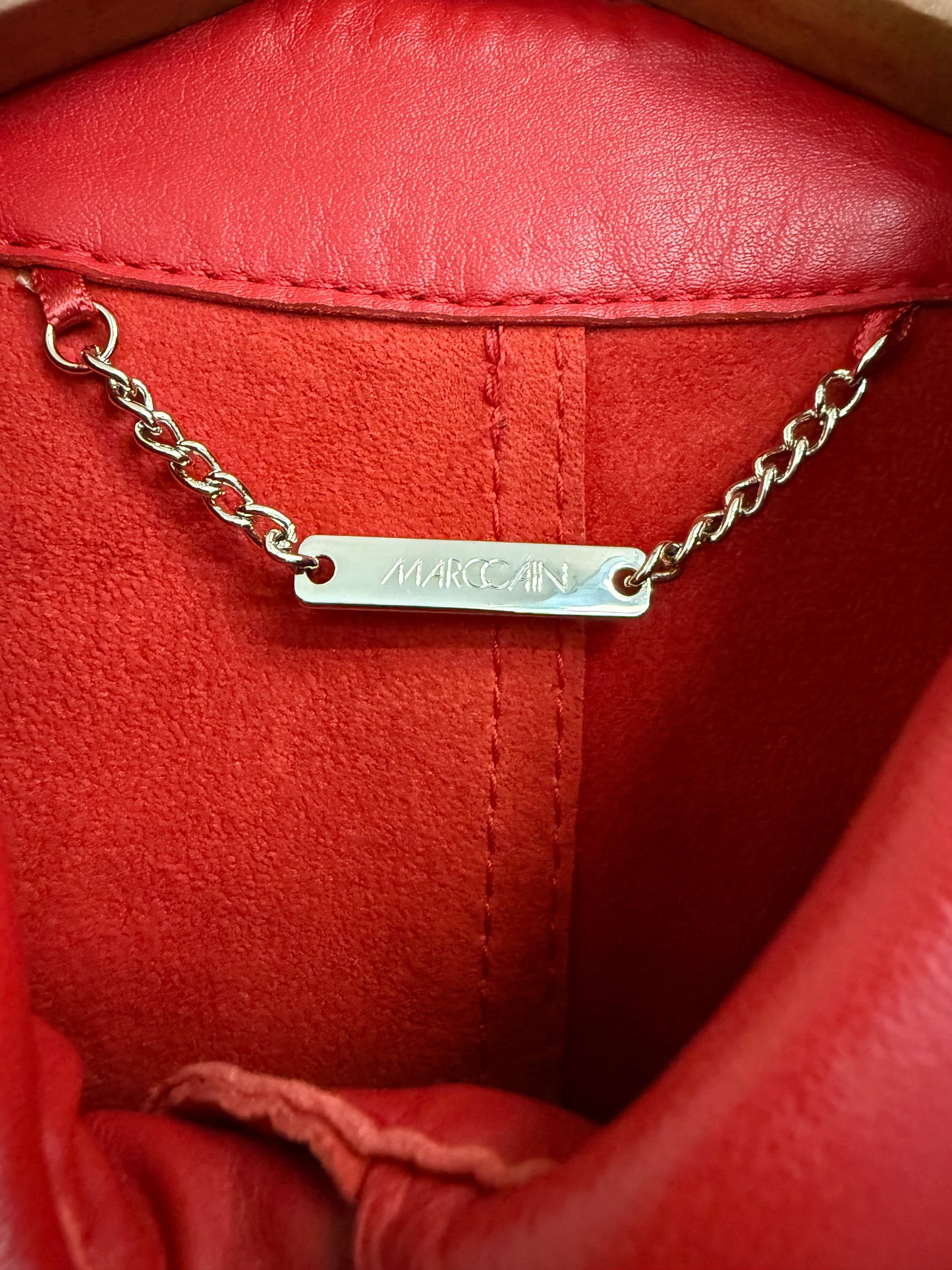 Marc Cain red leather jacket (pre-owned)