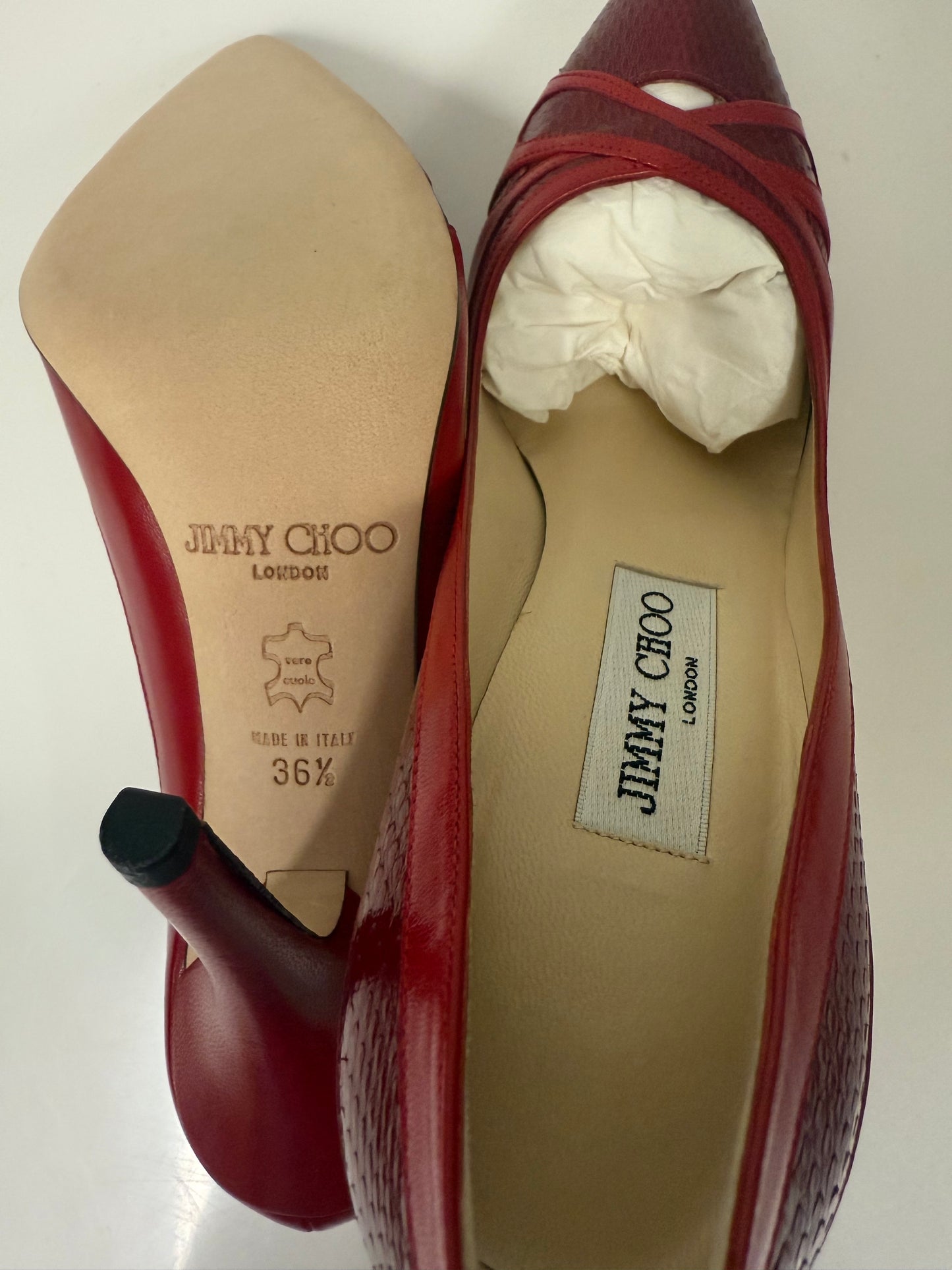 Jimmy Choo red 072DEE pumps (pre-owned)