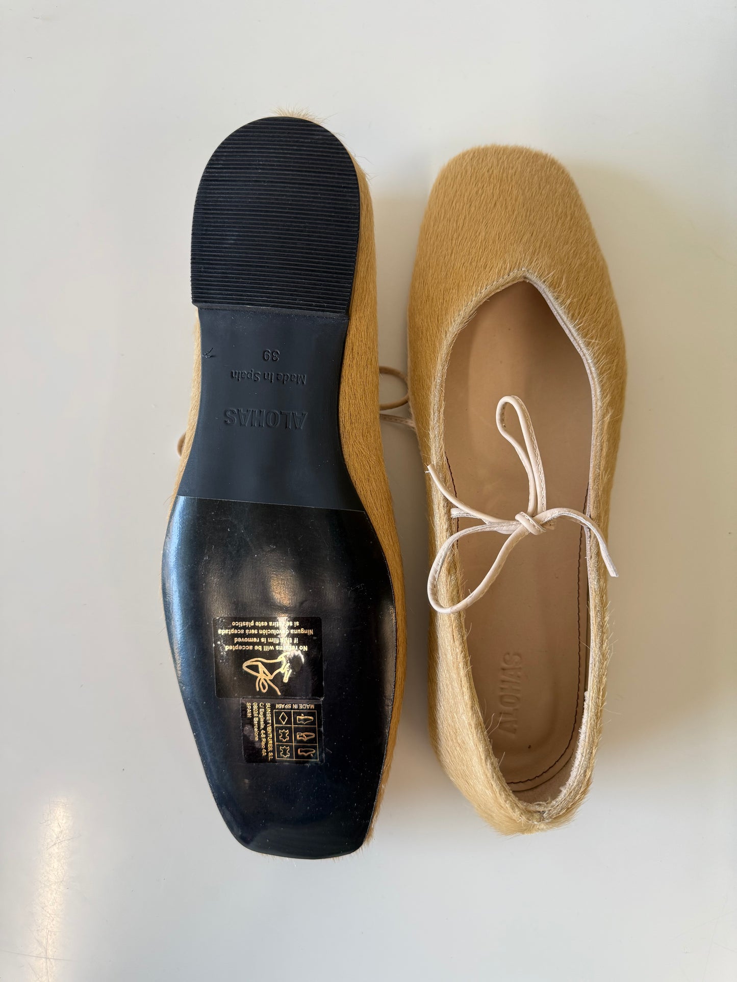 Alohas pony skin leder ballerinas (pre-owned)