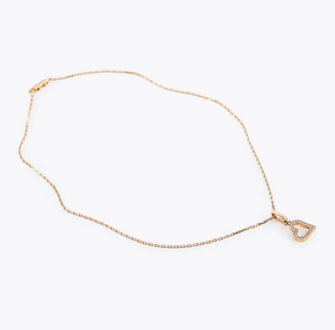 Cartier Pink gold and diamond heart charm pendant Pink gold (pre-owned)