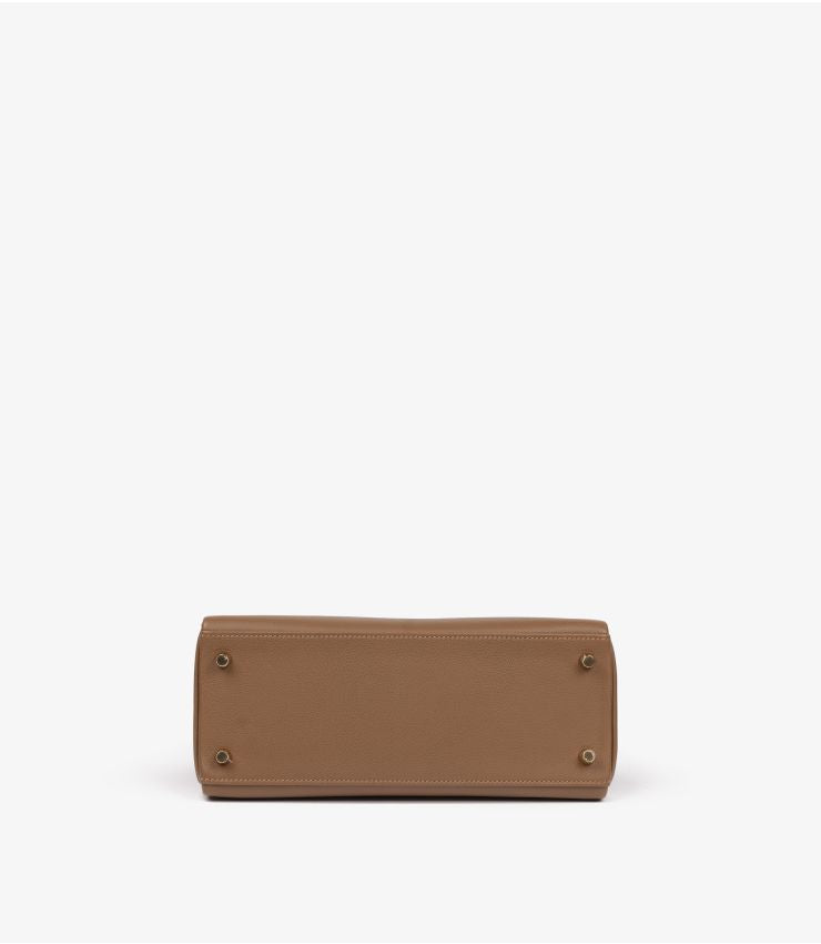 Hermes Beige De Weimar Evercolour Leather Kelly 28cm Retourne