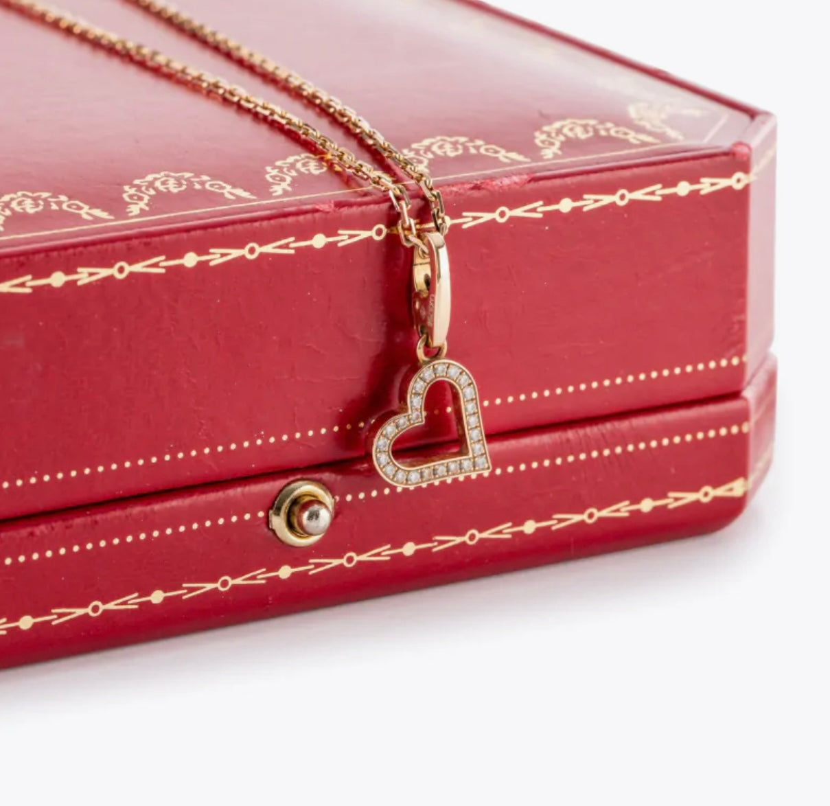 Cartier Pink gold and diamond heart charm pendant Pink gold (pre-owned)