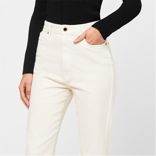 Khaite cream straight leg jeans (pre-owned)