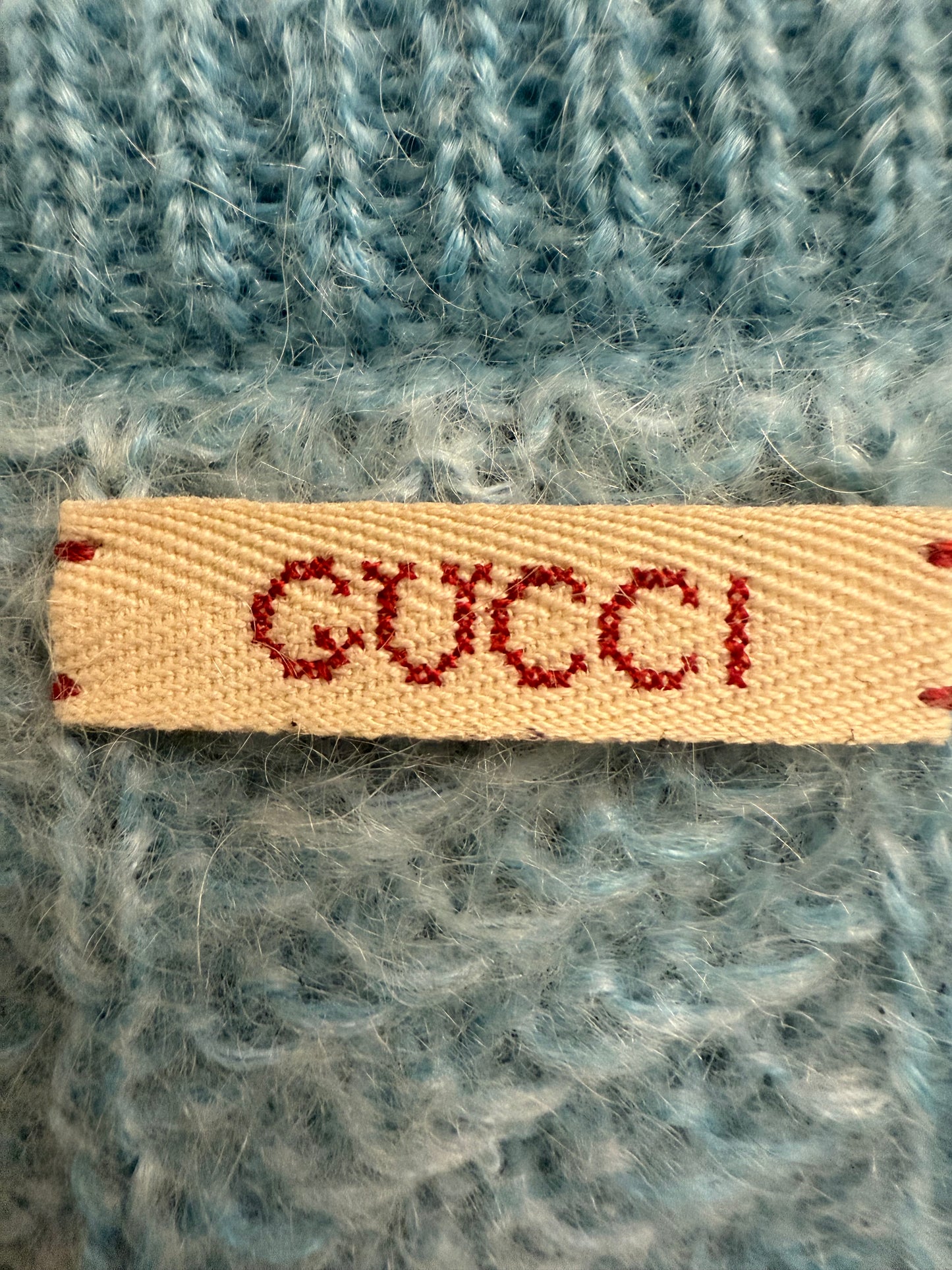 Gucci minou blue cat sweater (pre-owned)