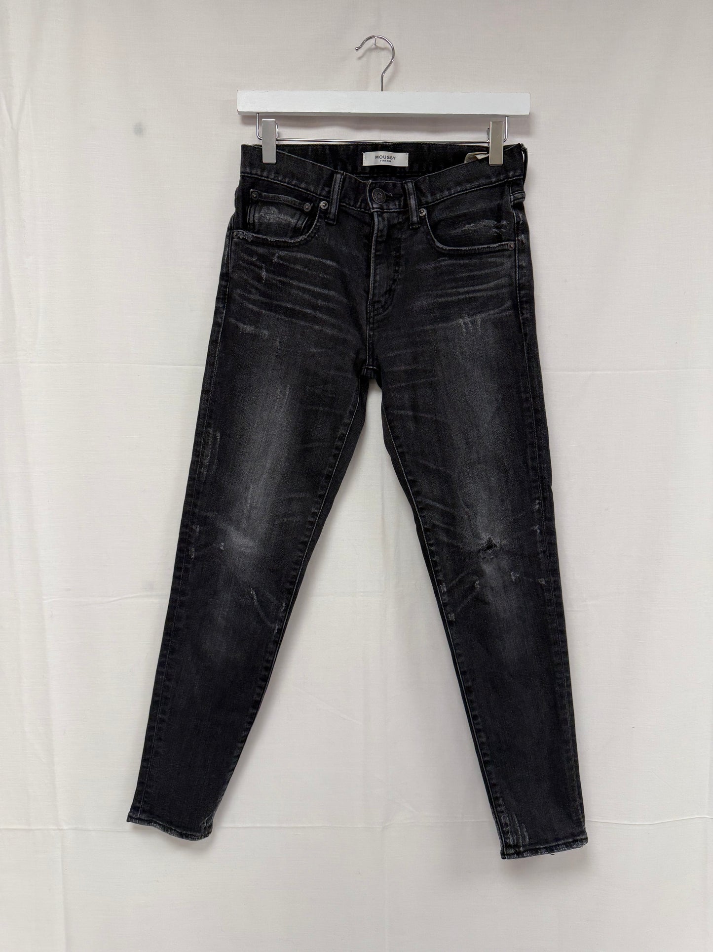 Moussy Vintage washed black distressed jeans (pre-owned)
