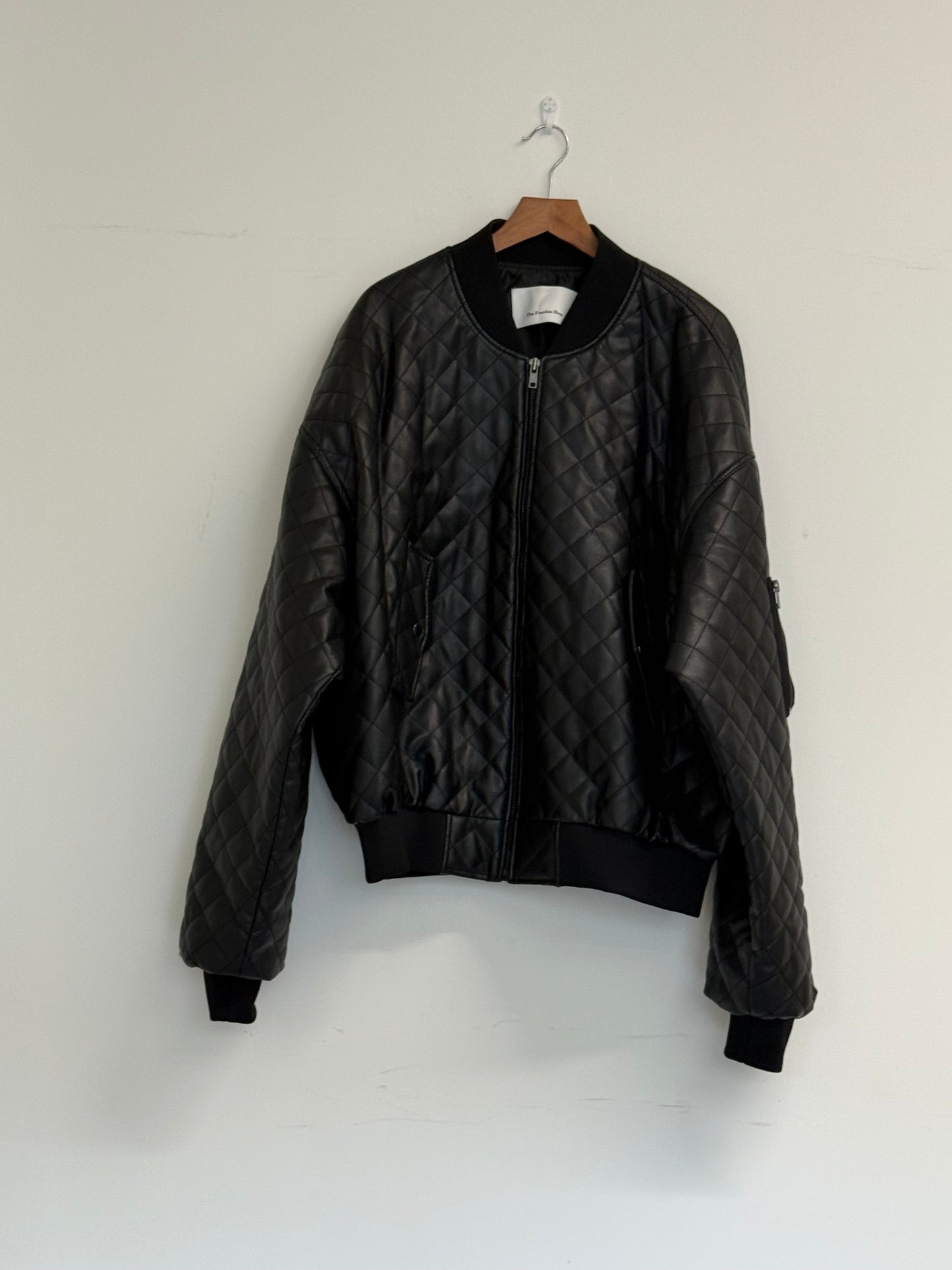 The Frankie Shop oversized black quilted bomber (pre-owned)