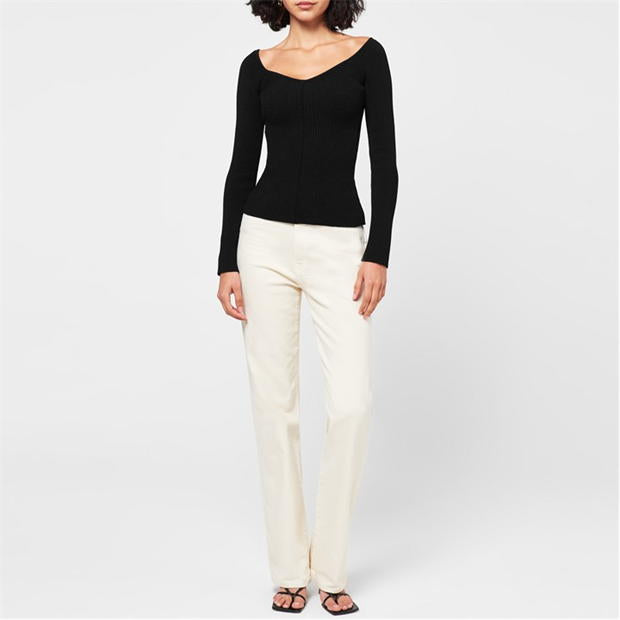 Khaite cream straight leg jeans (pre-owned)