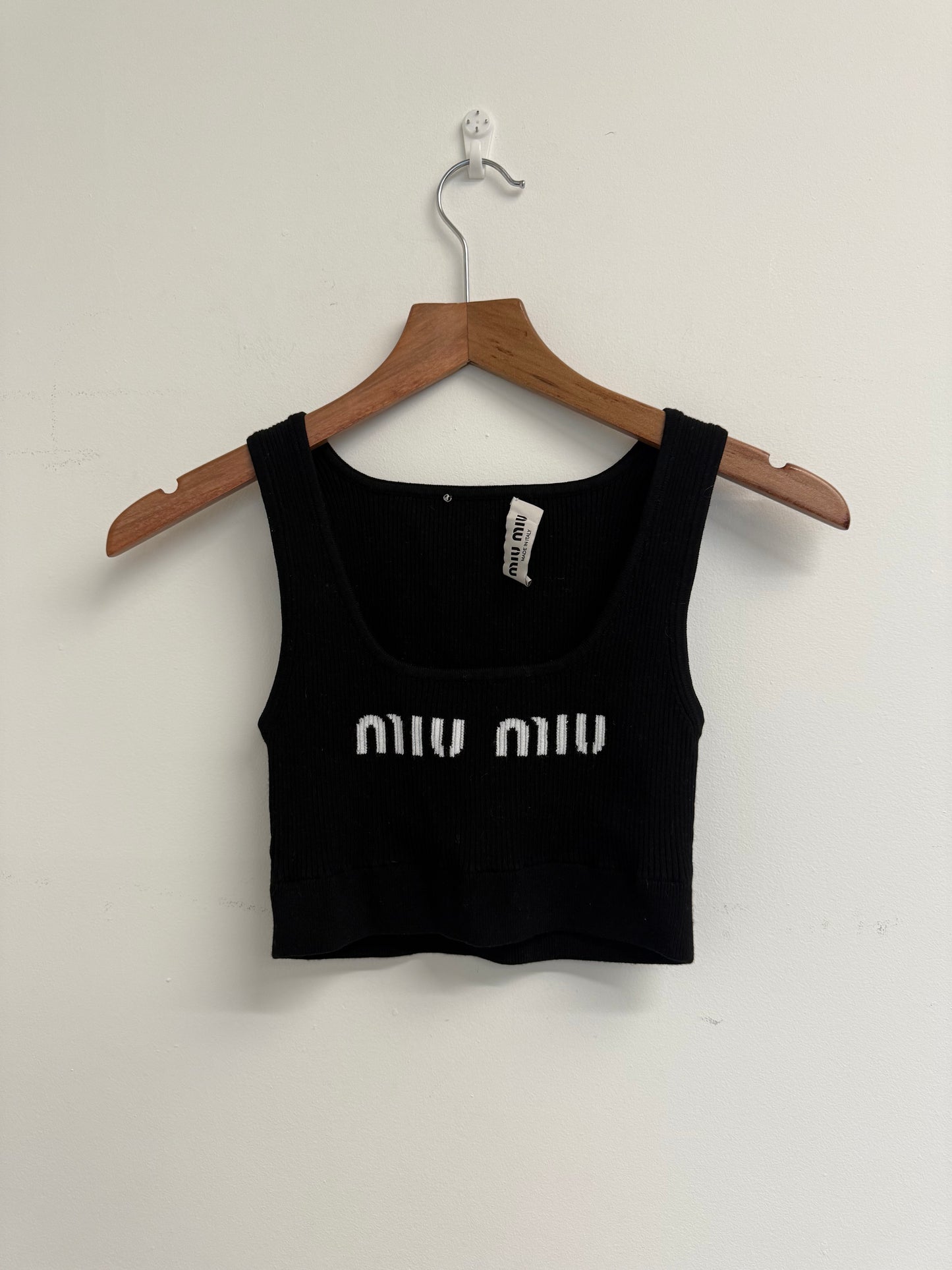 Miu miu viscose crop top (pre-owned)