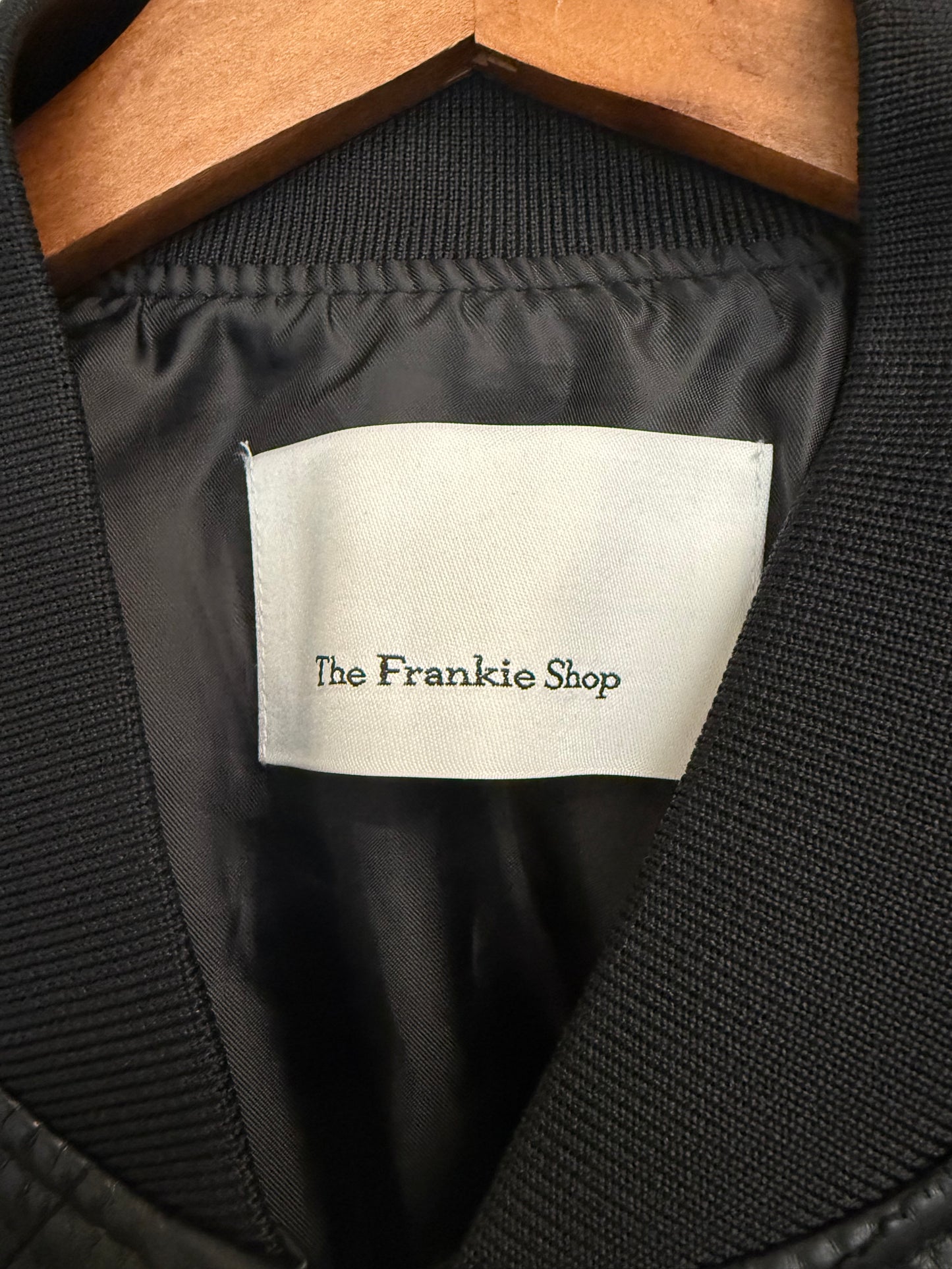 The Frankie Shop oversized black quilted bomber (pre-owned)