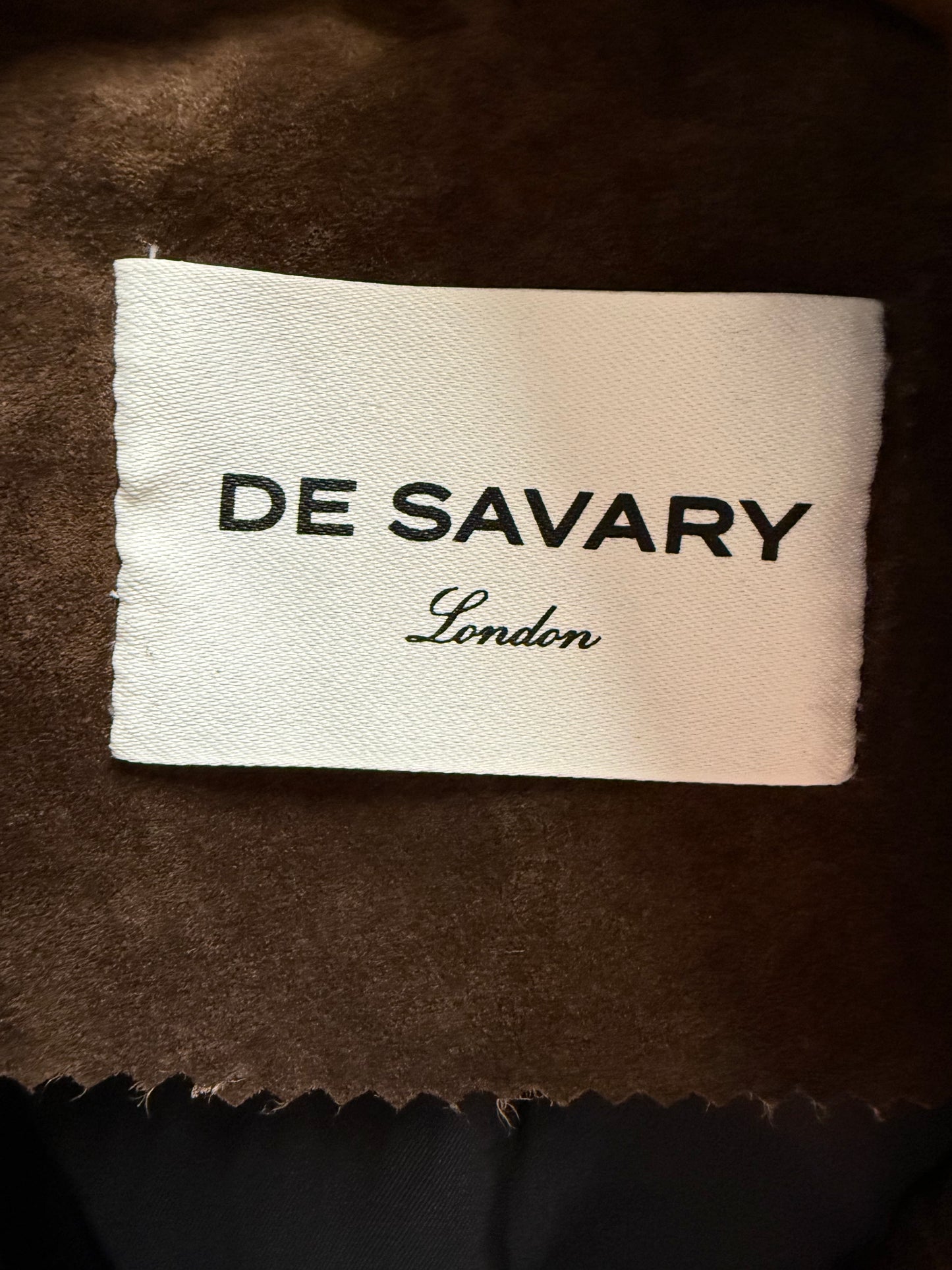 De Savary Brown suede leather trench (pre-owned)